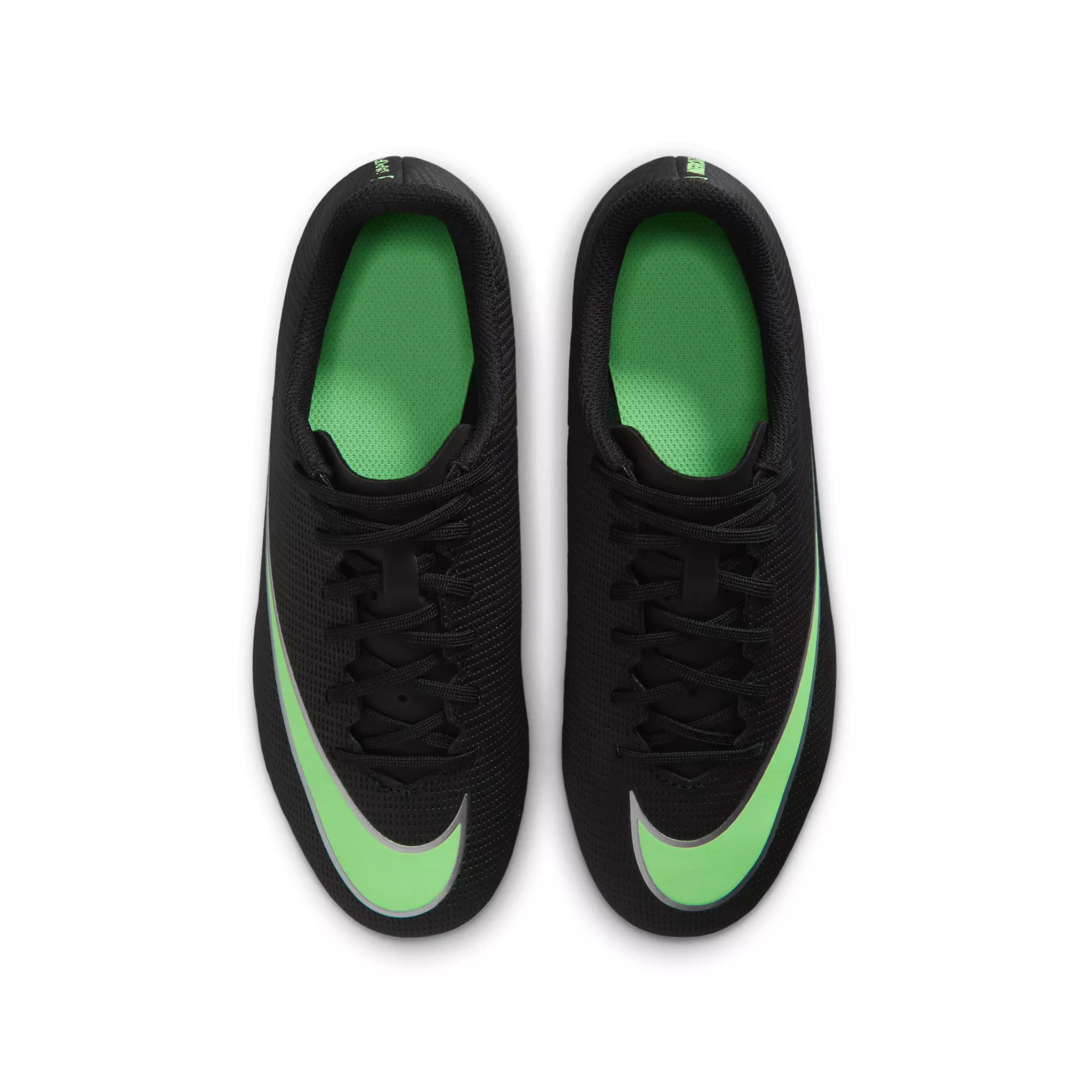 Nike Mercurial Vapor 17 Club MG "Black/Black/Illusion Green" Grade School Kids' Soccer Cleat - BLACK/BLACK/GREEN