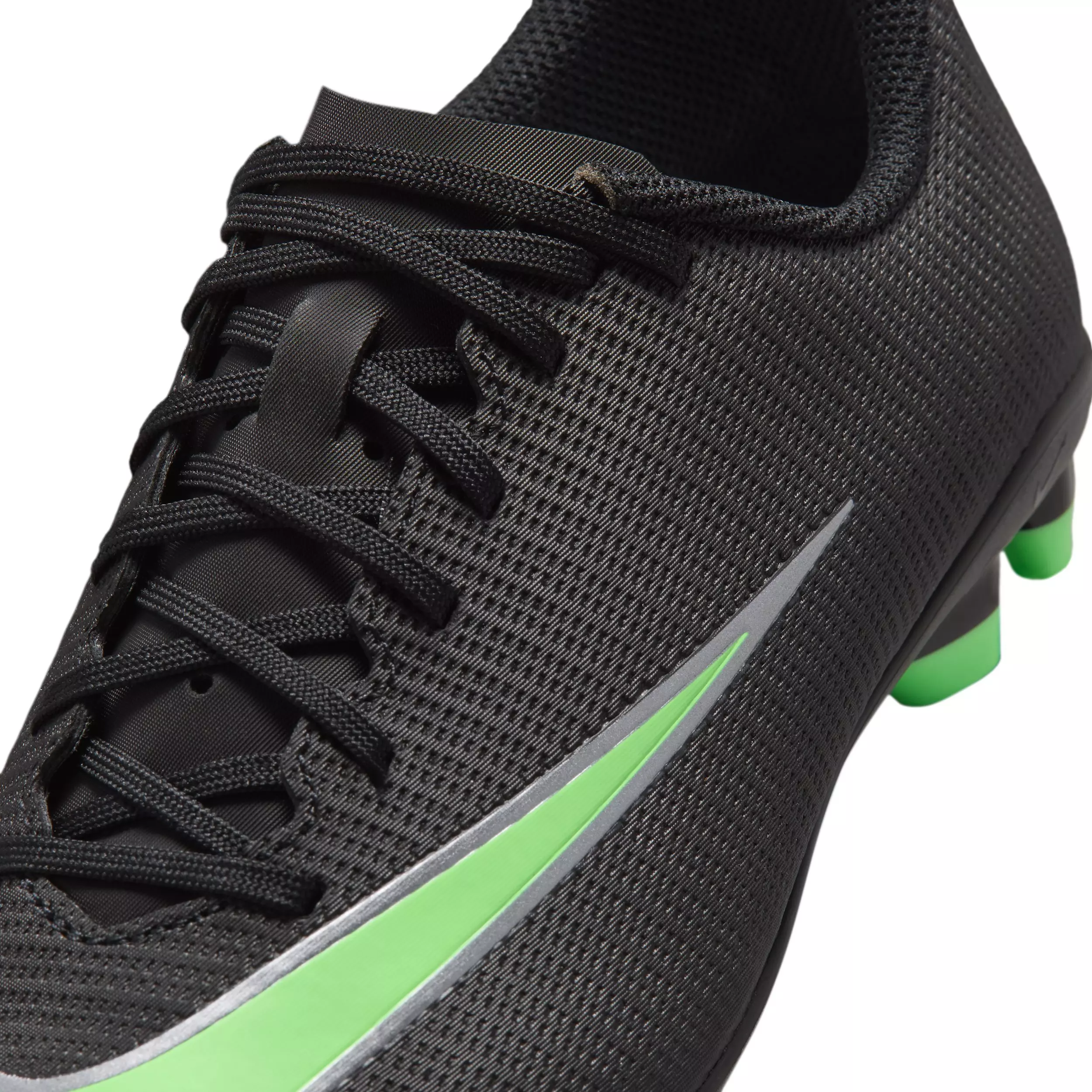 Nike Mercurial Vapor 17 Club MG "Black/Black/Illusion Green" Grade School Kids' Soccer Cleat - BLACK/BLACK/GREEN