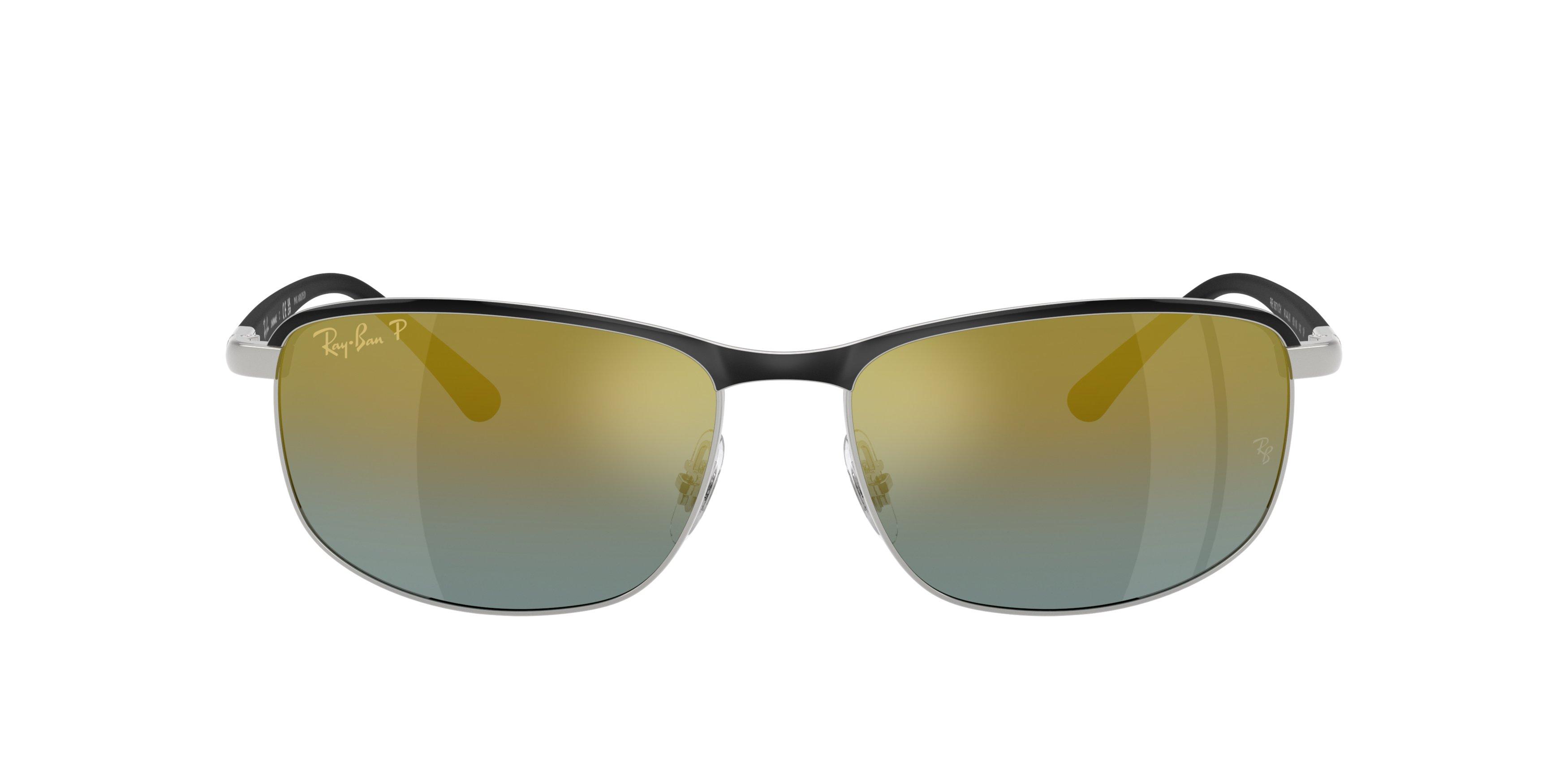 Ray-Ban RB3671CH Chromance Silver Gold Mirror Polarized Sunglasses &ndash; Black - BLACK/SILVER Thumbnail View 2