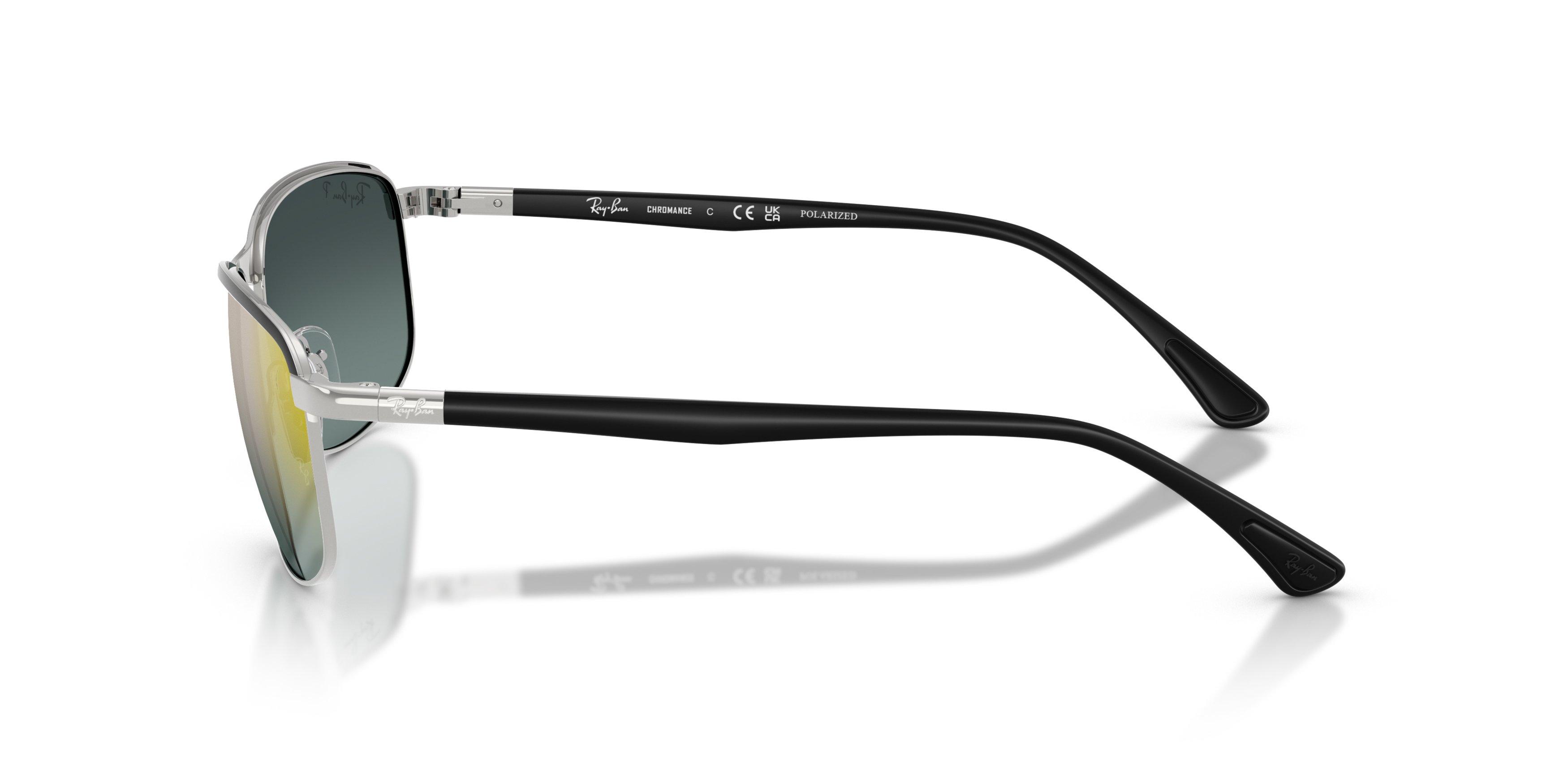 Ray-Ban RB3671CH Chromance Silver Gold Mirror Polarized Sunglasses &ndash; Black - BLACK/SILVER Thumbnail View 5