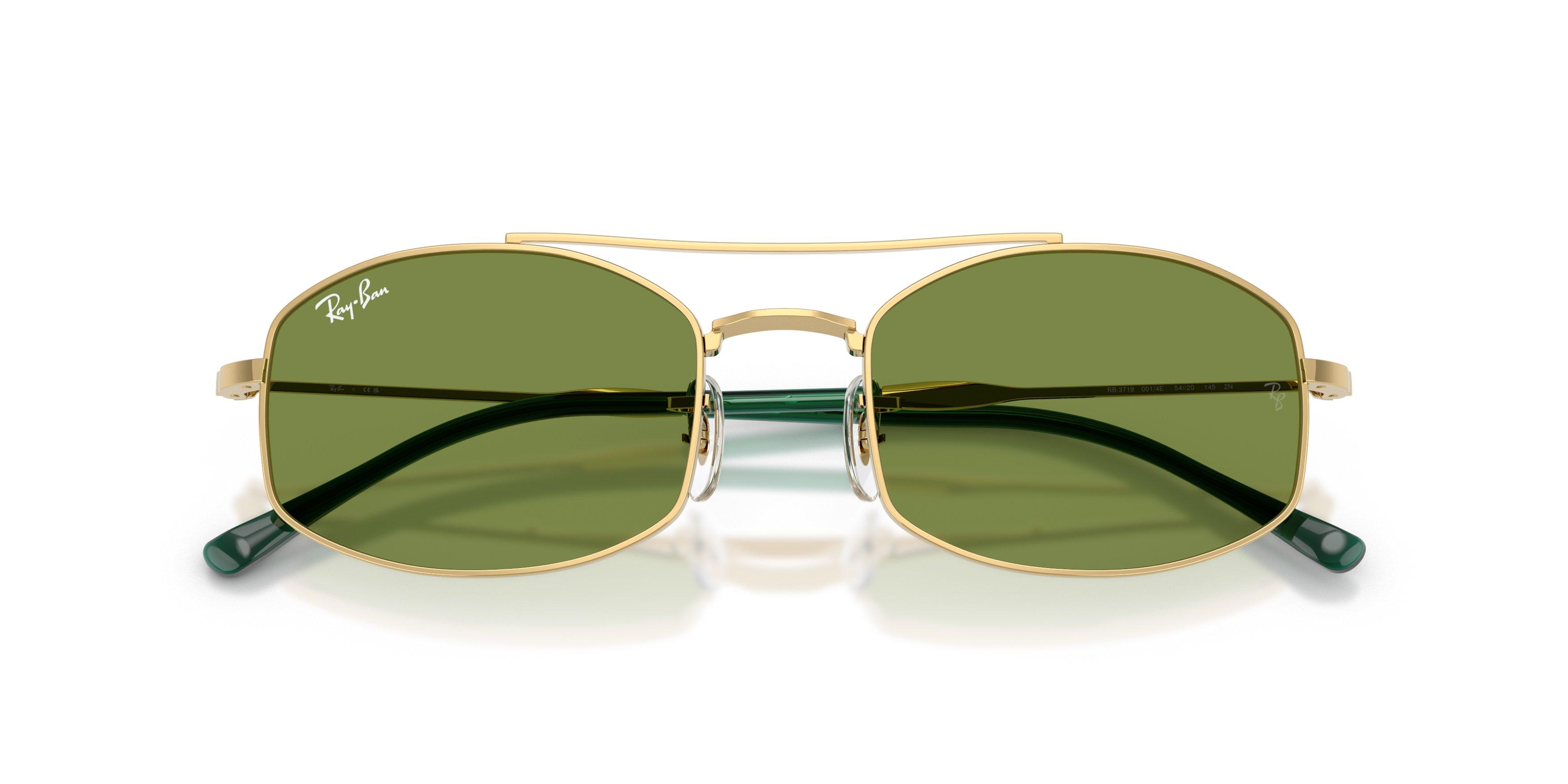 Ray-Ban RB3719 Green Sunglasses &ndash; Polished Arista Gold - GOLD/GREEN Thumbnail View 6