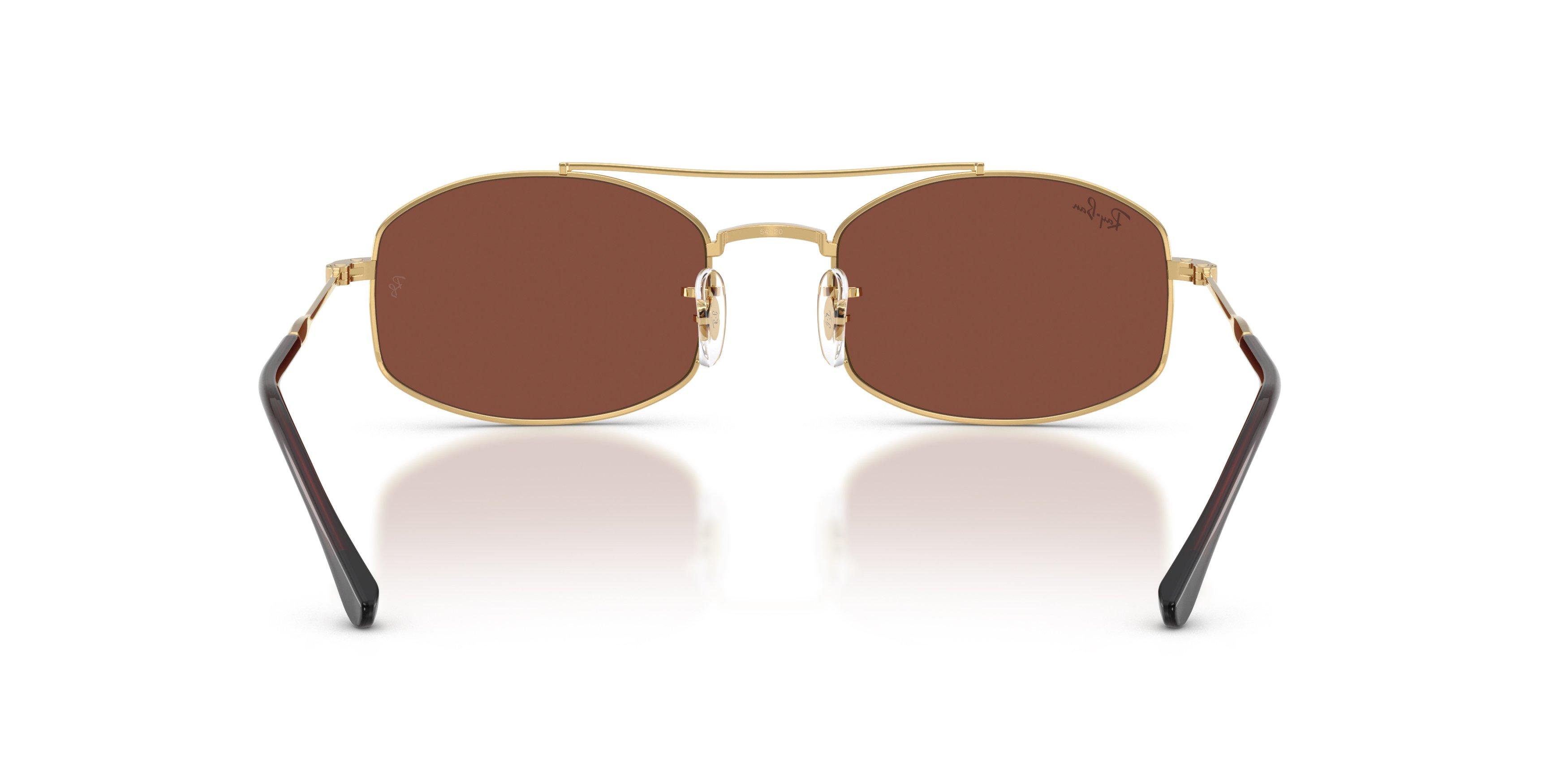 Ray-Ban RB3719 Red Sunglasses &ndash; Polished Arista Gold - GOLD/RED Thumbnail View 3