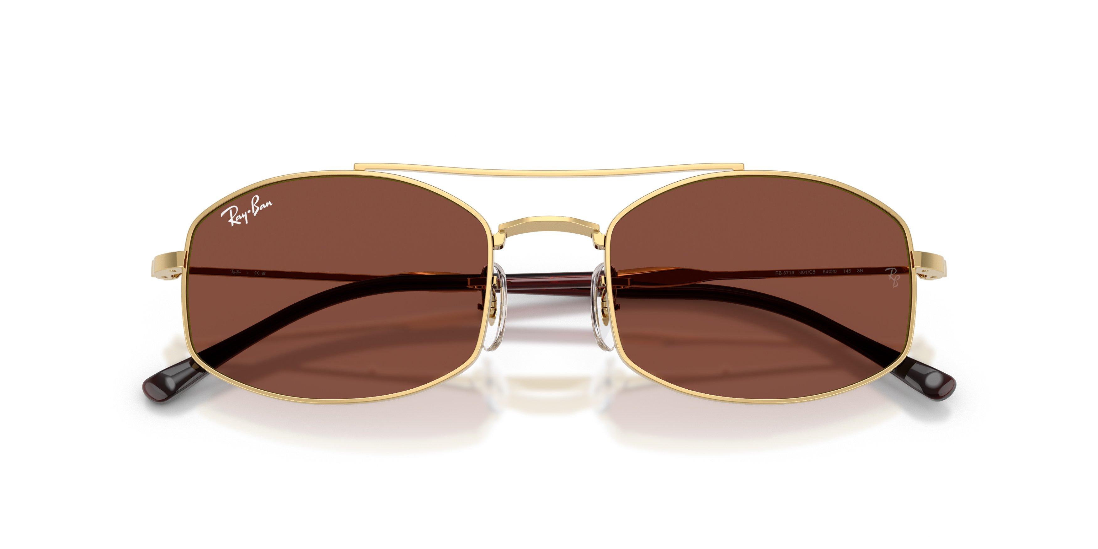 Ray-Ban RB3719 Red Sunglasses &ndash; Polished Arista Gold - GOLD/RED Thumbnail View 6