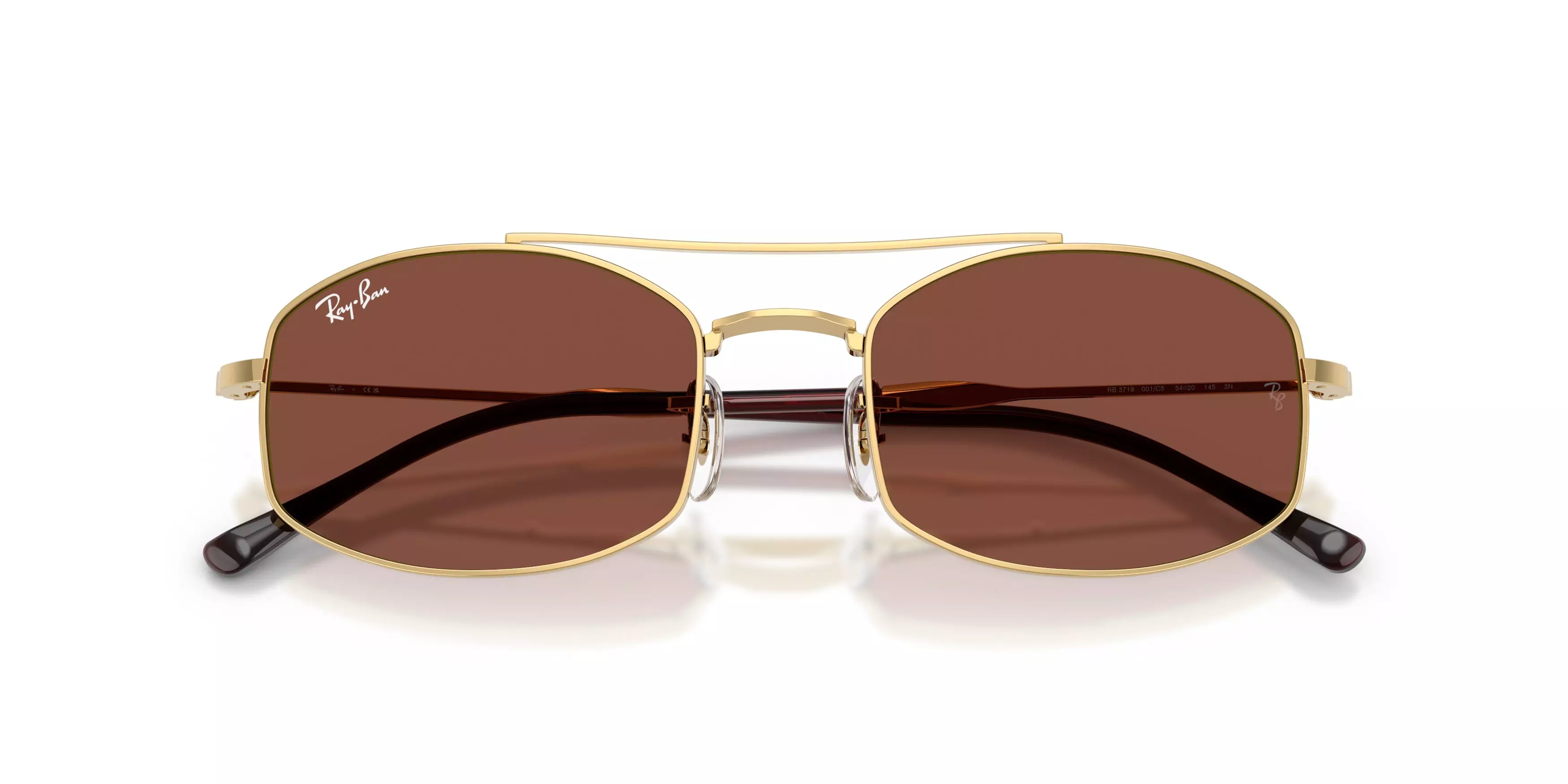Ray-Ban RB3719 Red Sunglasses – Polished Arista Gold - GOLD/RED