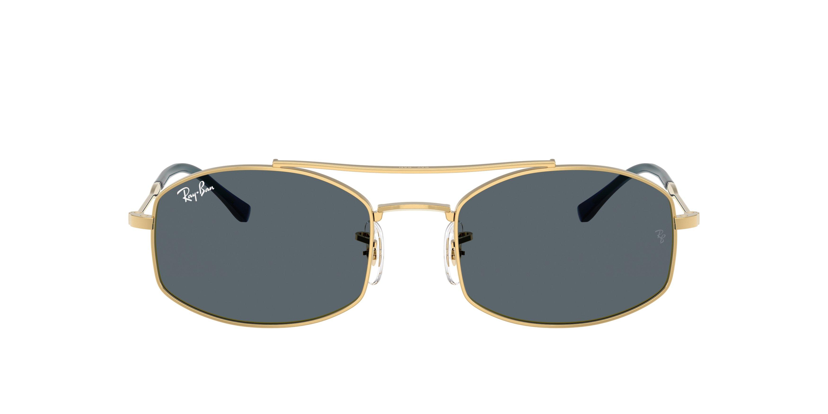 Ray-Ban RB3719 Blue Sunglasses &ndash; Polished Arista Gold - GOLD Thumbnail View 2