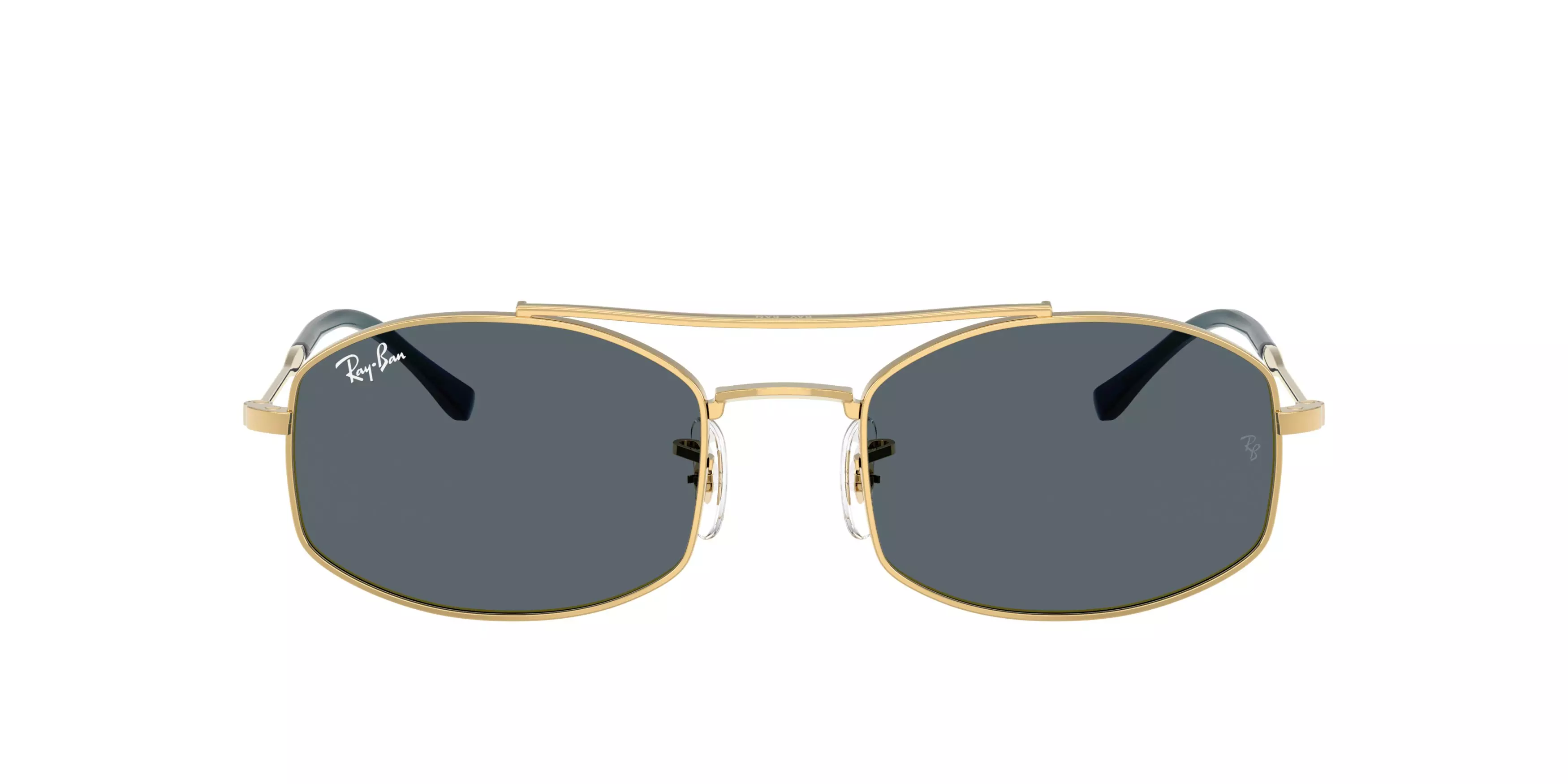 Ray-Ban RB3719 Blue Sunglasses – Polished Arista Gold - GOLD