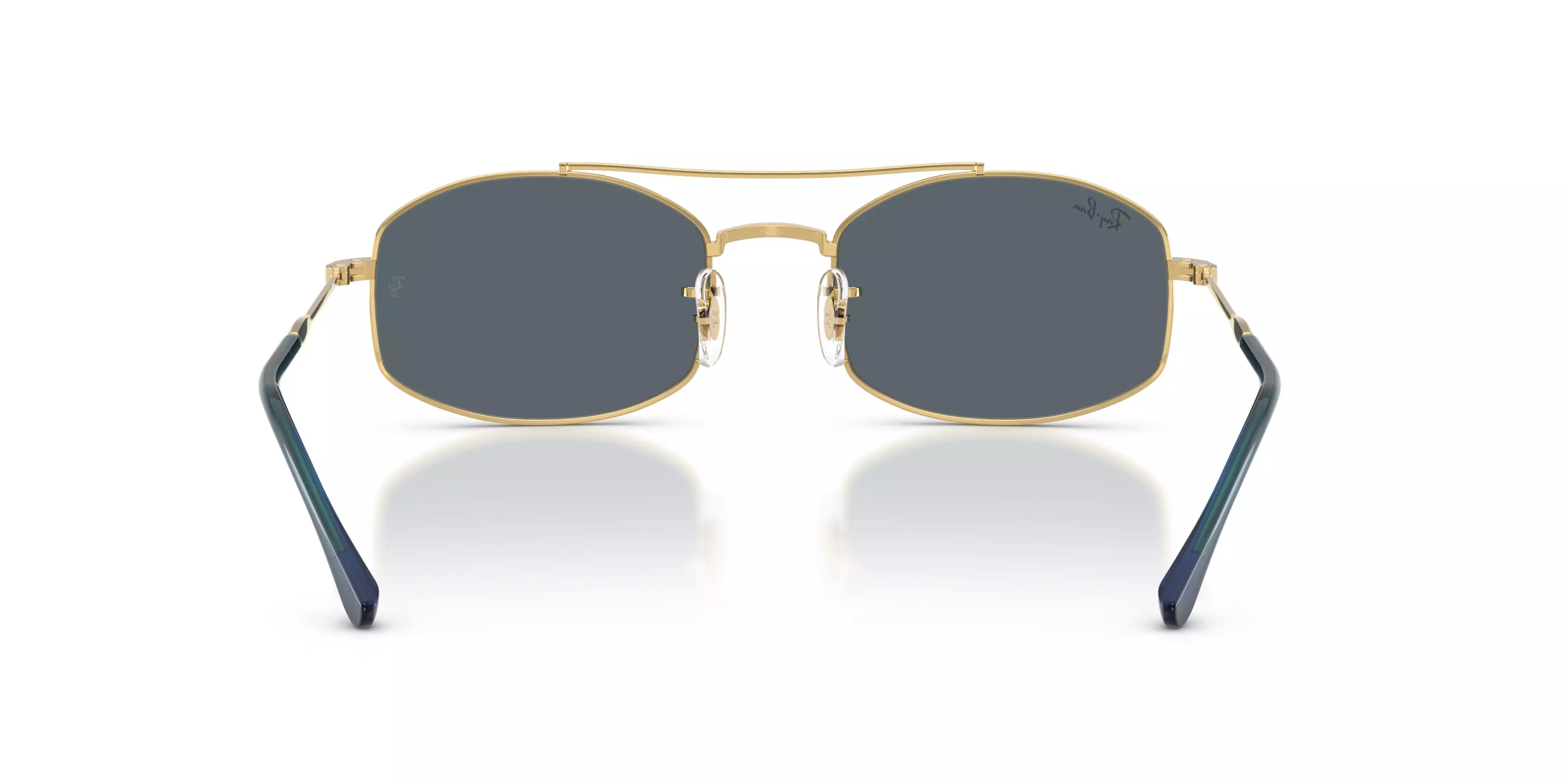 Ray-Ban RB3719 Blue Sunglasses – Polished Arista Gold - GOLD