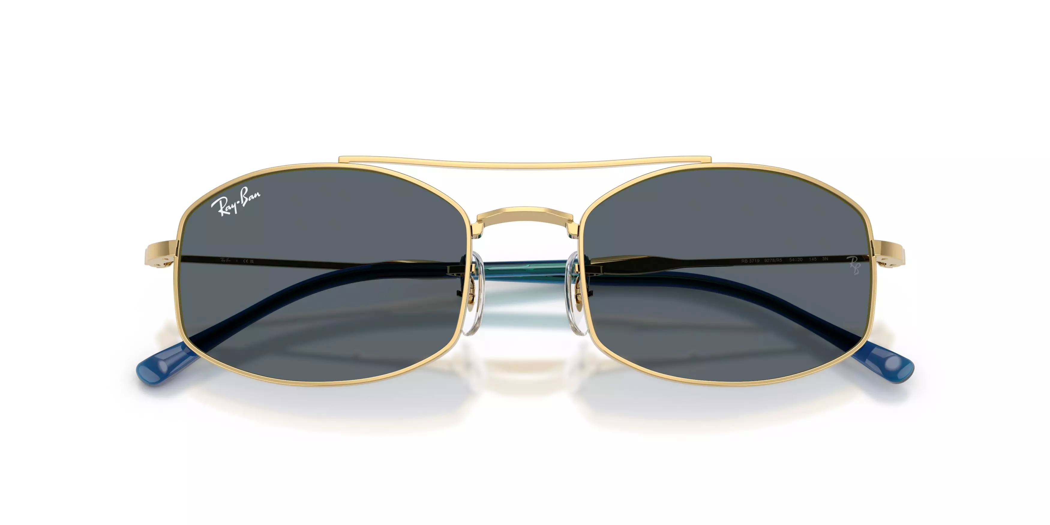 Ray-Ban RB3719 Blue Sunglasses – Polished Arista Gold - GOLD