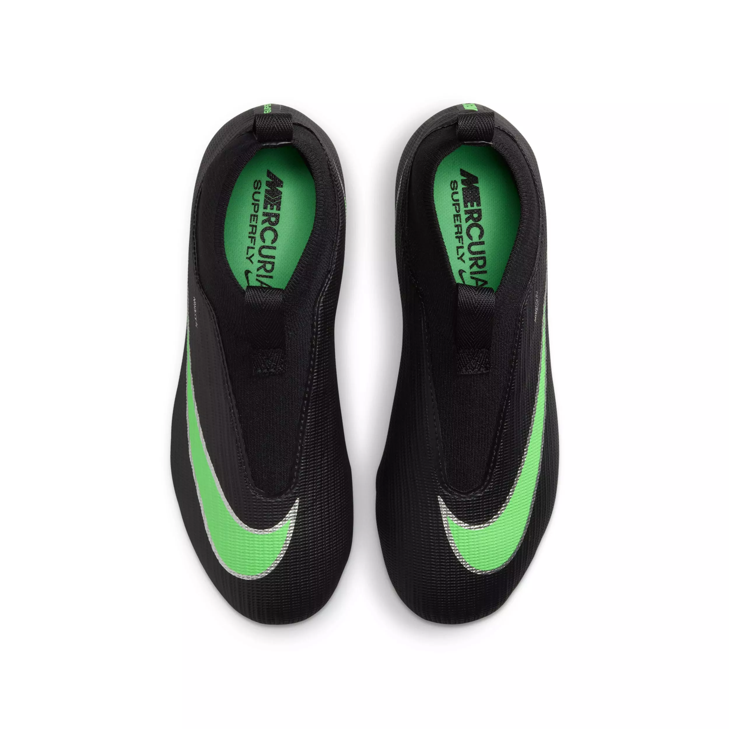 Nike Mercurial Superfly 11 Academy MG "Black/Black/Illusion Green" Grade School Kids' Soccer Cleat - BLACK/BLACK/GREEN