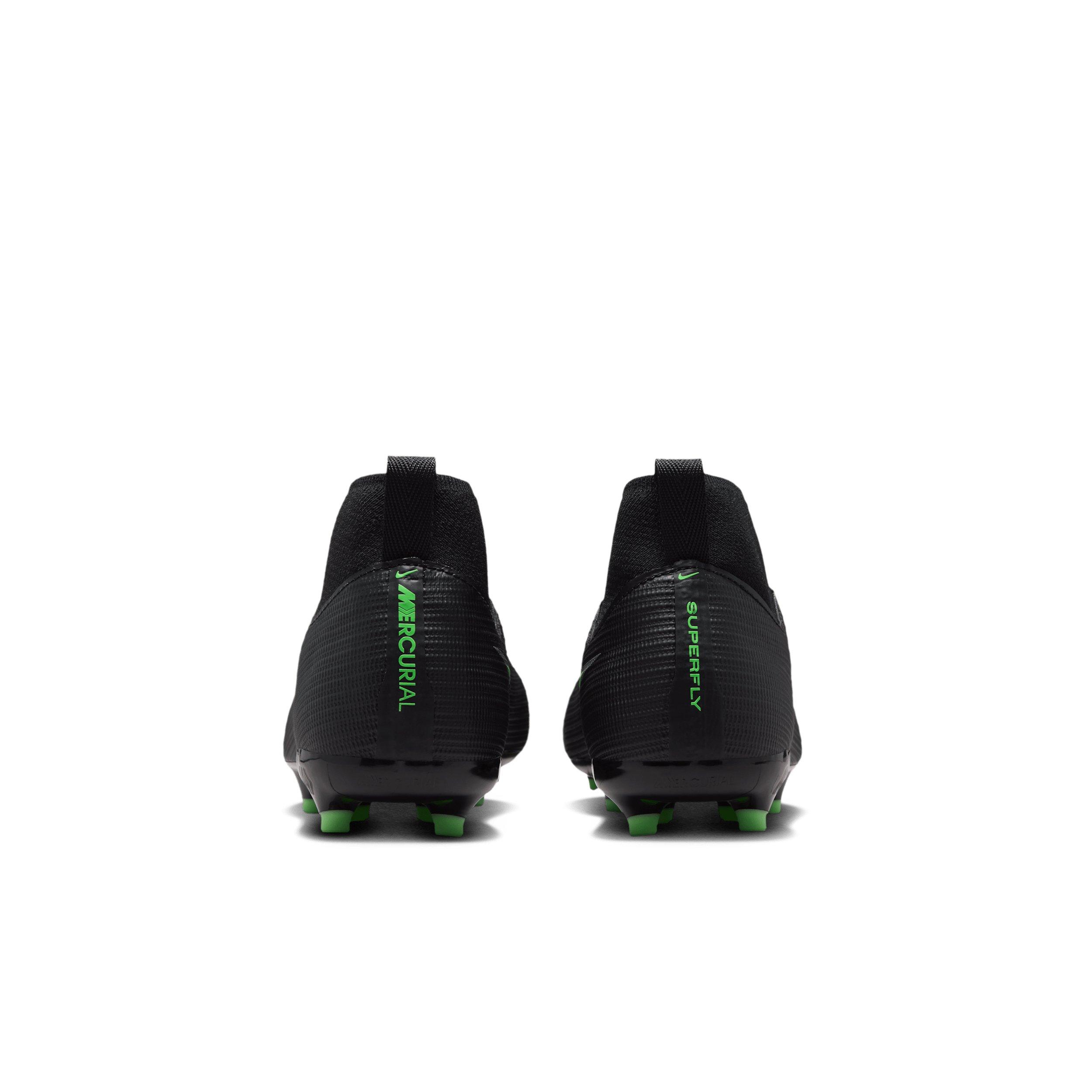 Nike Mercurial Superfly 11 Academy MG "Black/Black/Illusion Green" Grade School Kids' Soccer Cleat - BLACK/BLACK/GREEN