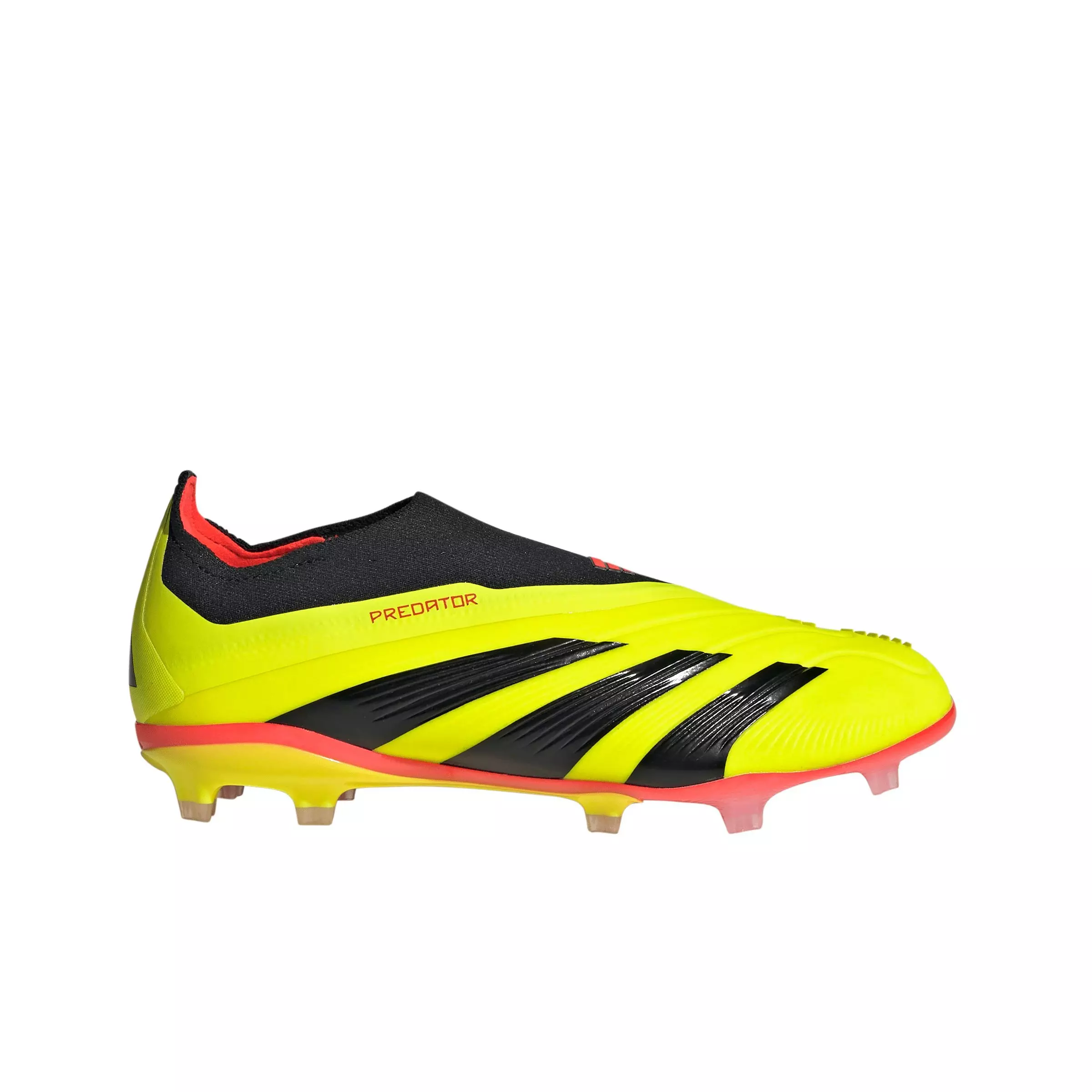 adidas Predator Elite Laceless FG "Solar Yellow/Black/Solar Red" Grade School Kids' Soccer Cleat - YELLOW/BLACK/RED