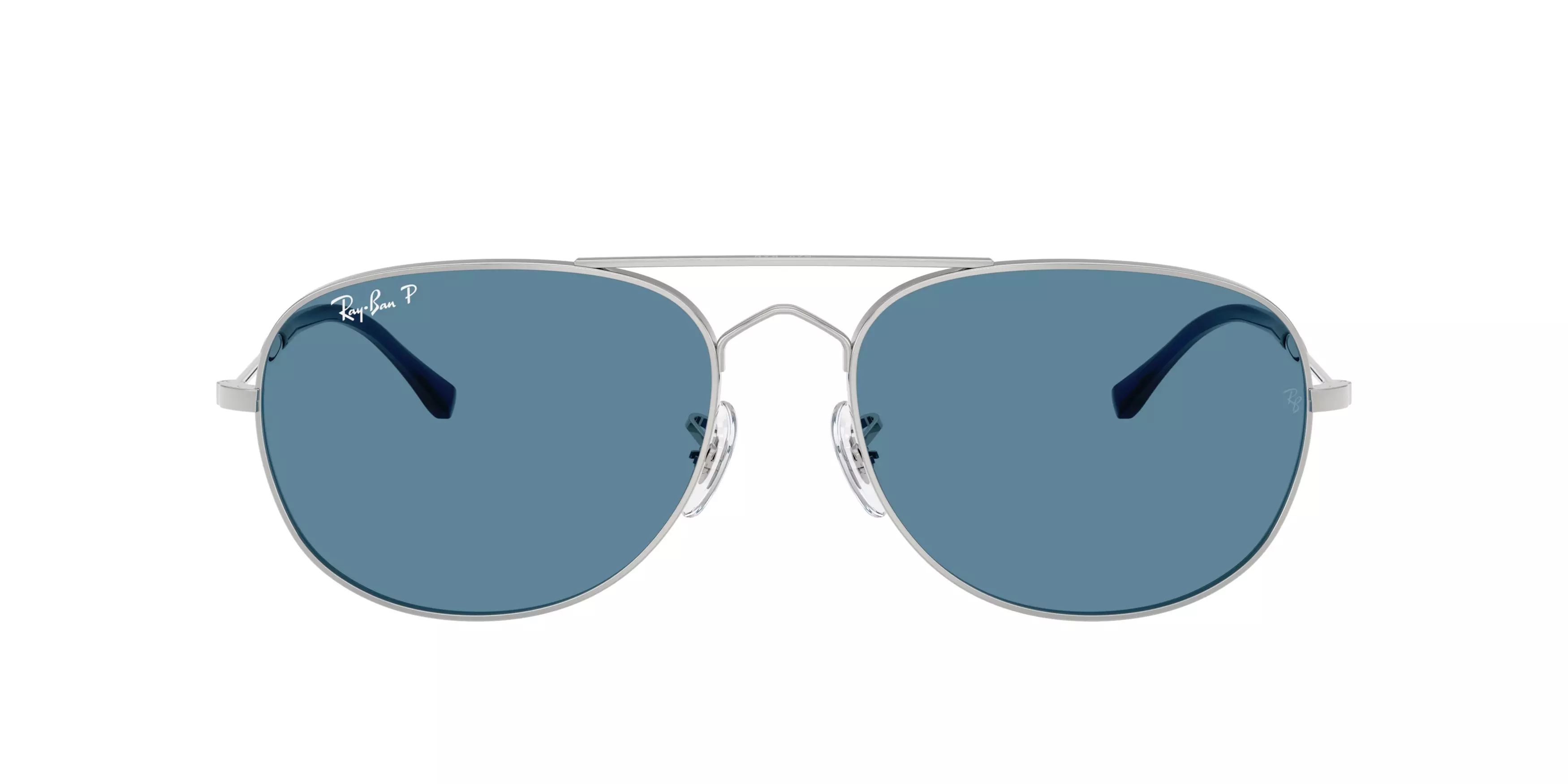 Ray-Ban Bain Bridge Blue Polarized Sunglasses – Silver - SILVER/BLUE