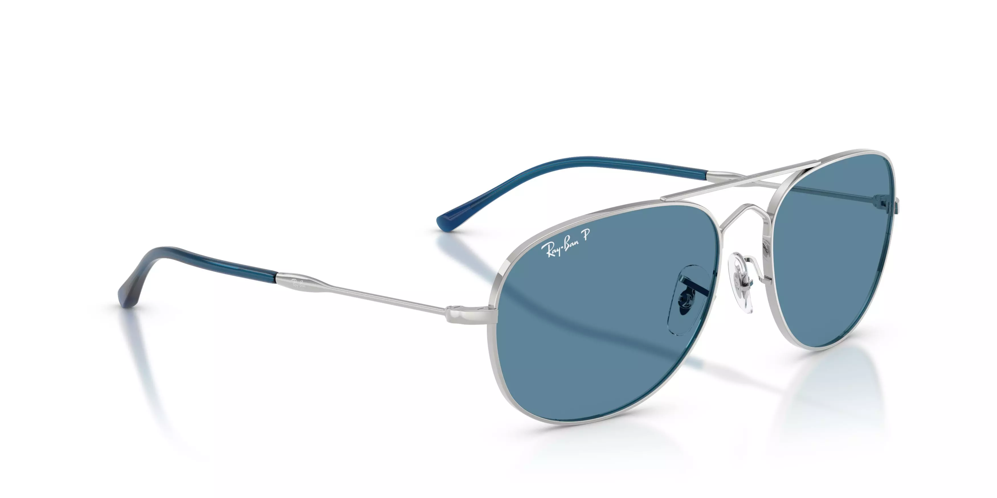 Ray-Ban Bain Bridge Blue Polarized Sunglasses – Silver - SILVER/BLUE
