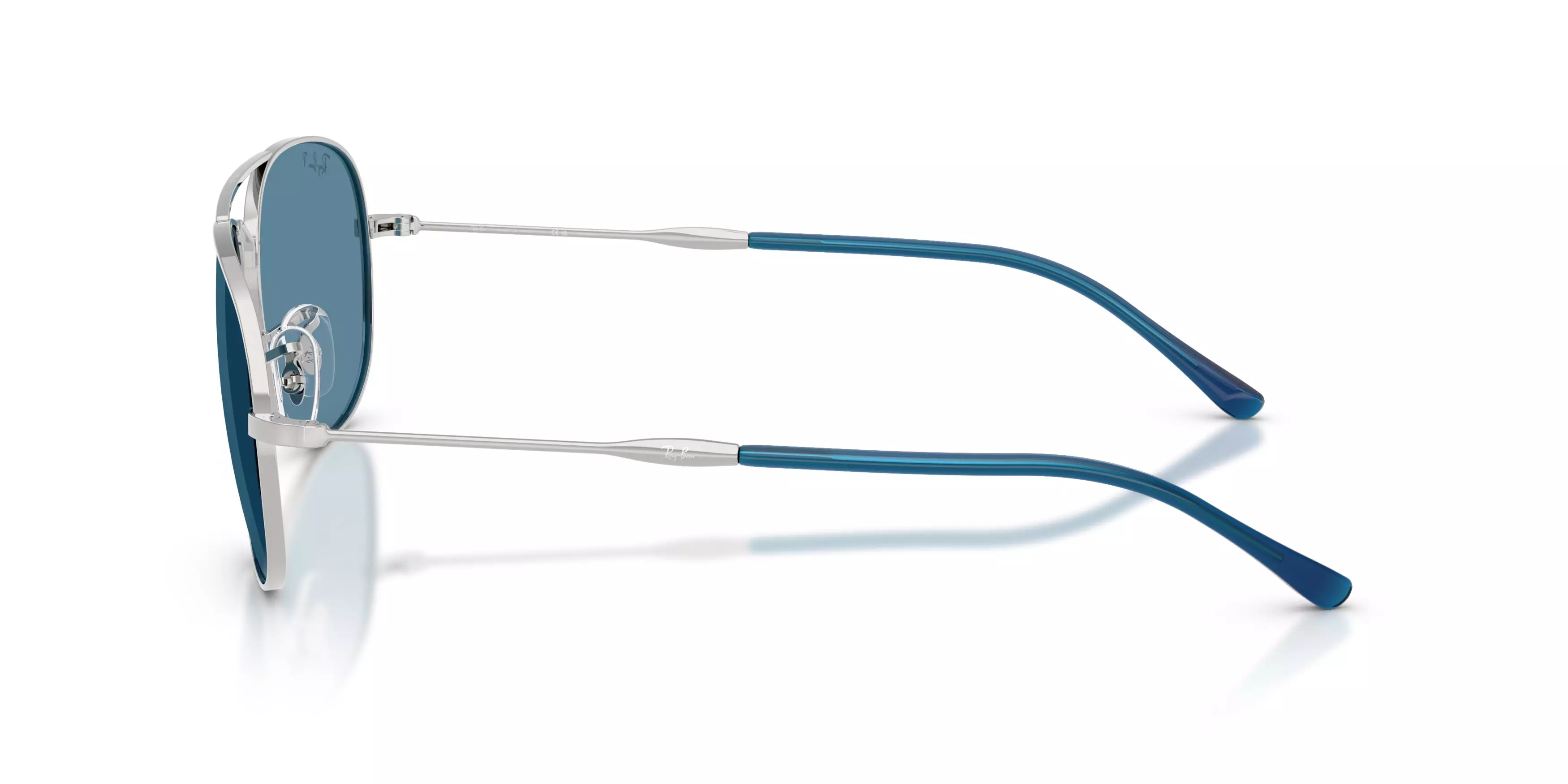 Ray-Ban Bain Bridge Blue Polarized Sunglasses – Silver - SILVER/BLUE