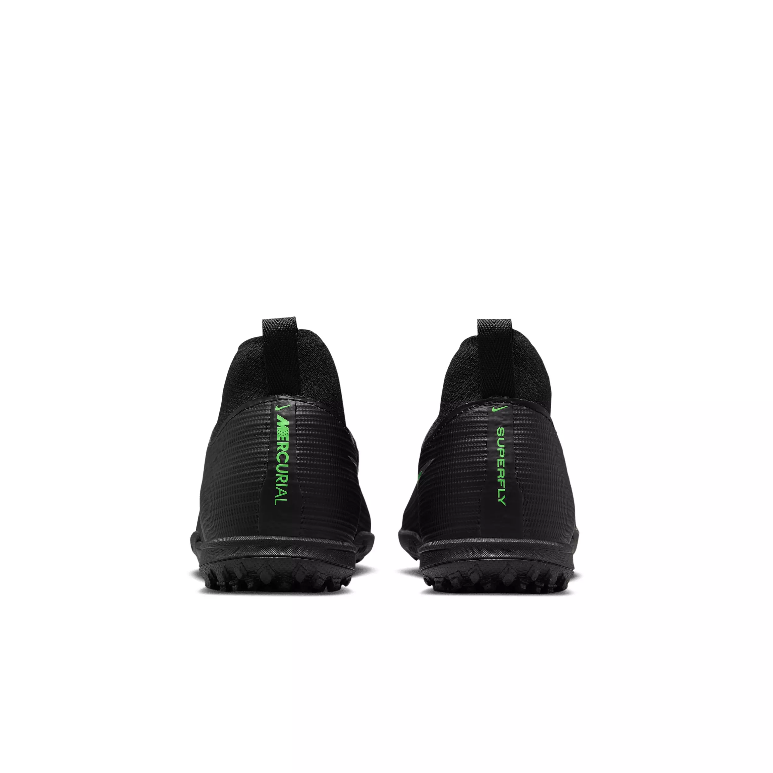 Nike Mercurial Superfly 11 Academy Turf "Black/Black/Illusion Green" Grade School Kids' Soccer Shoe - BLACK/BLACK/GREEN