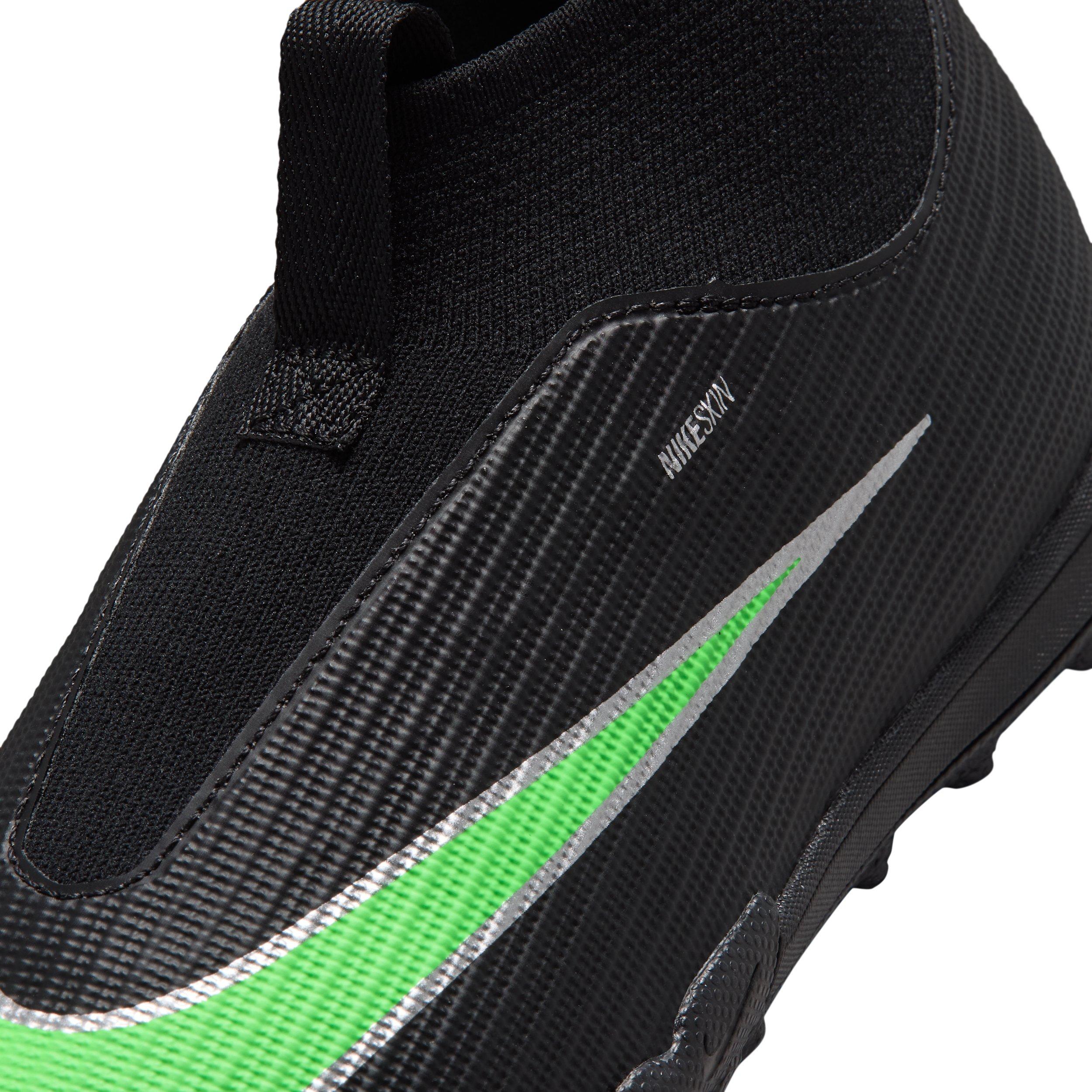 Nike Mercurial Superfly 11 Academy Turf "Black/Black/Illusion Green" Grade School Kids' Soccer Shoe - BLACK/BLACK/GREEN