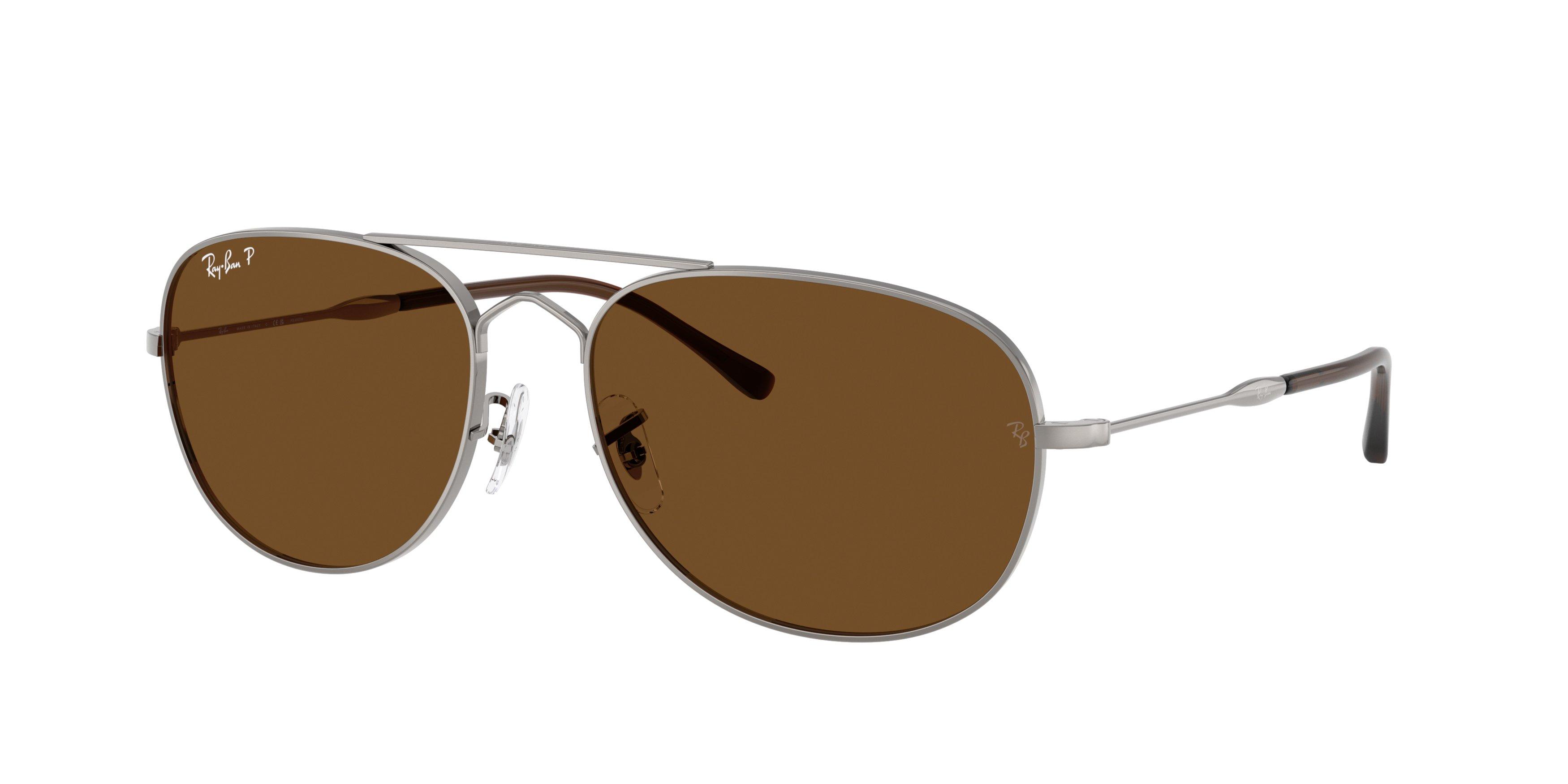 Ray-Ban Bain Bridge Brown Polarized Sunglasses &ndash; Gunmetal - GREY Thumbnail View 1