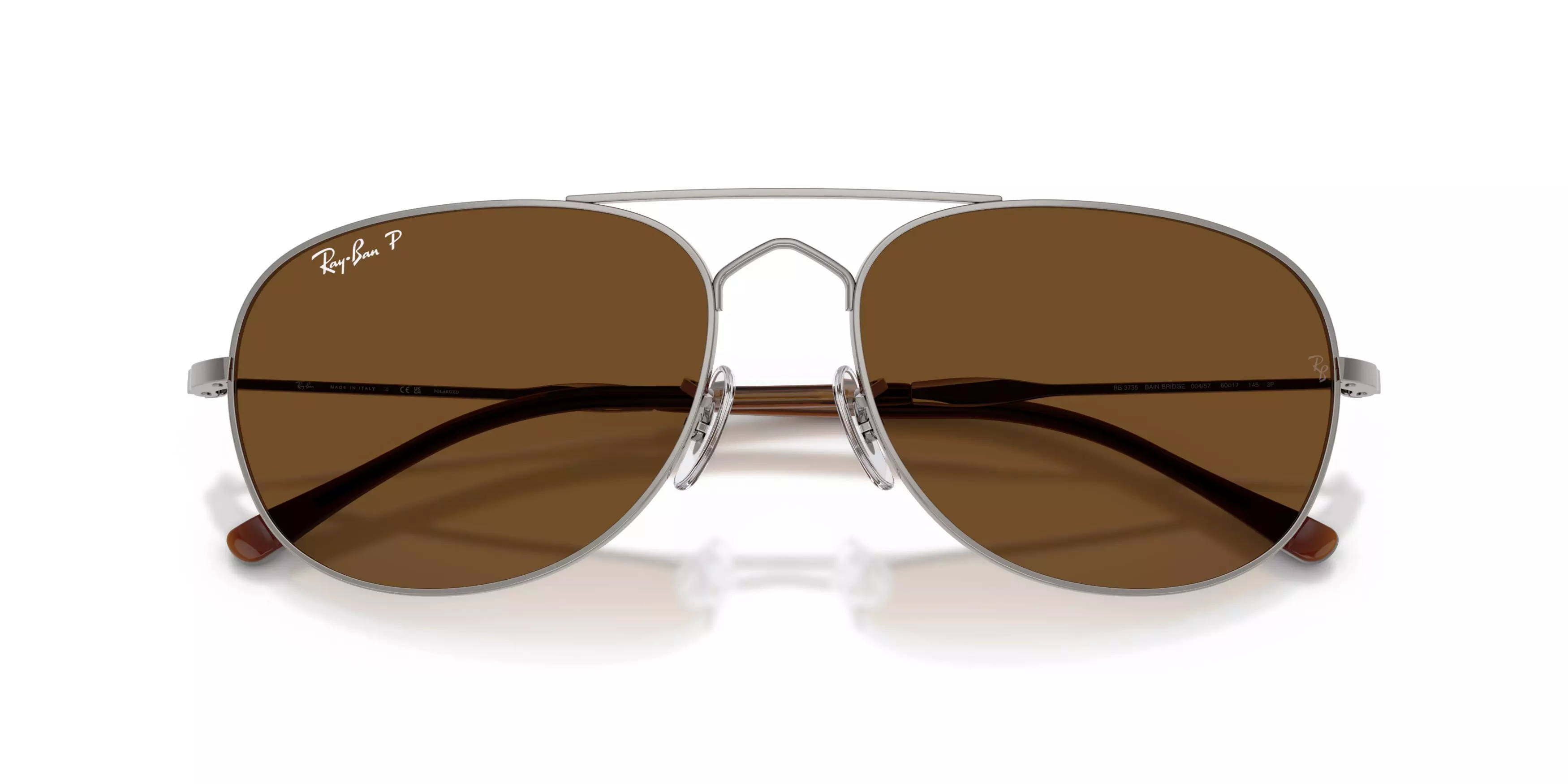 Ray-Ban Bain Bridge Brown Polarized Sunglasses – Gunmetal - GREY