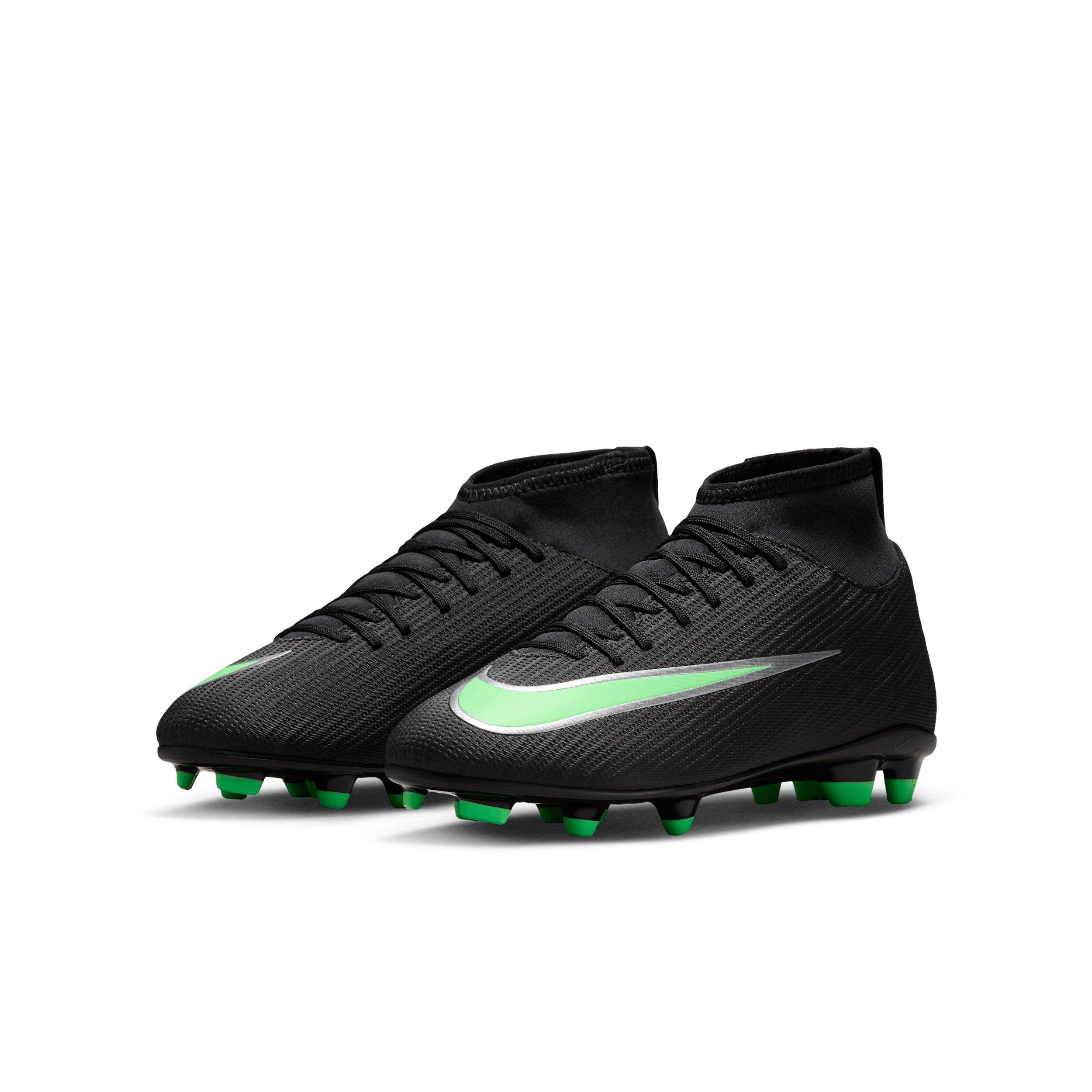 Nike Mercurial Superfly 11 Club MG "Black/Black/Illusion Green" Grade School Kids' Soccer Cleat - BLACK/BLACK/GREEN Thumbnail View 3