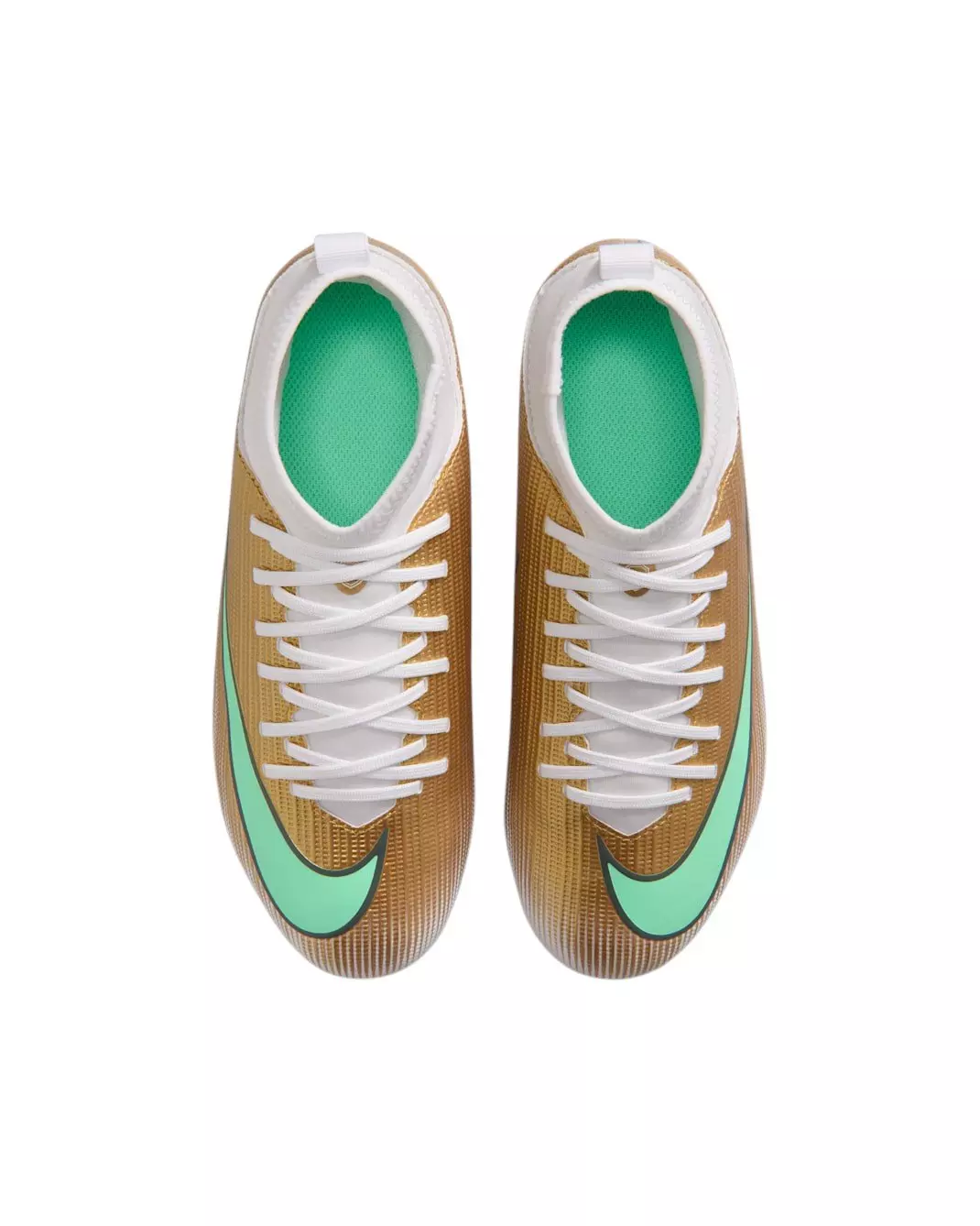 Nike Mercurial Superfly 11 Club MG "Metallic Gold/Green Glow" Grade School Kids' Soccer Cleat - GOLD/GREEN