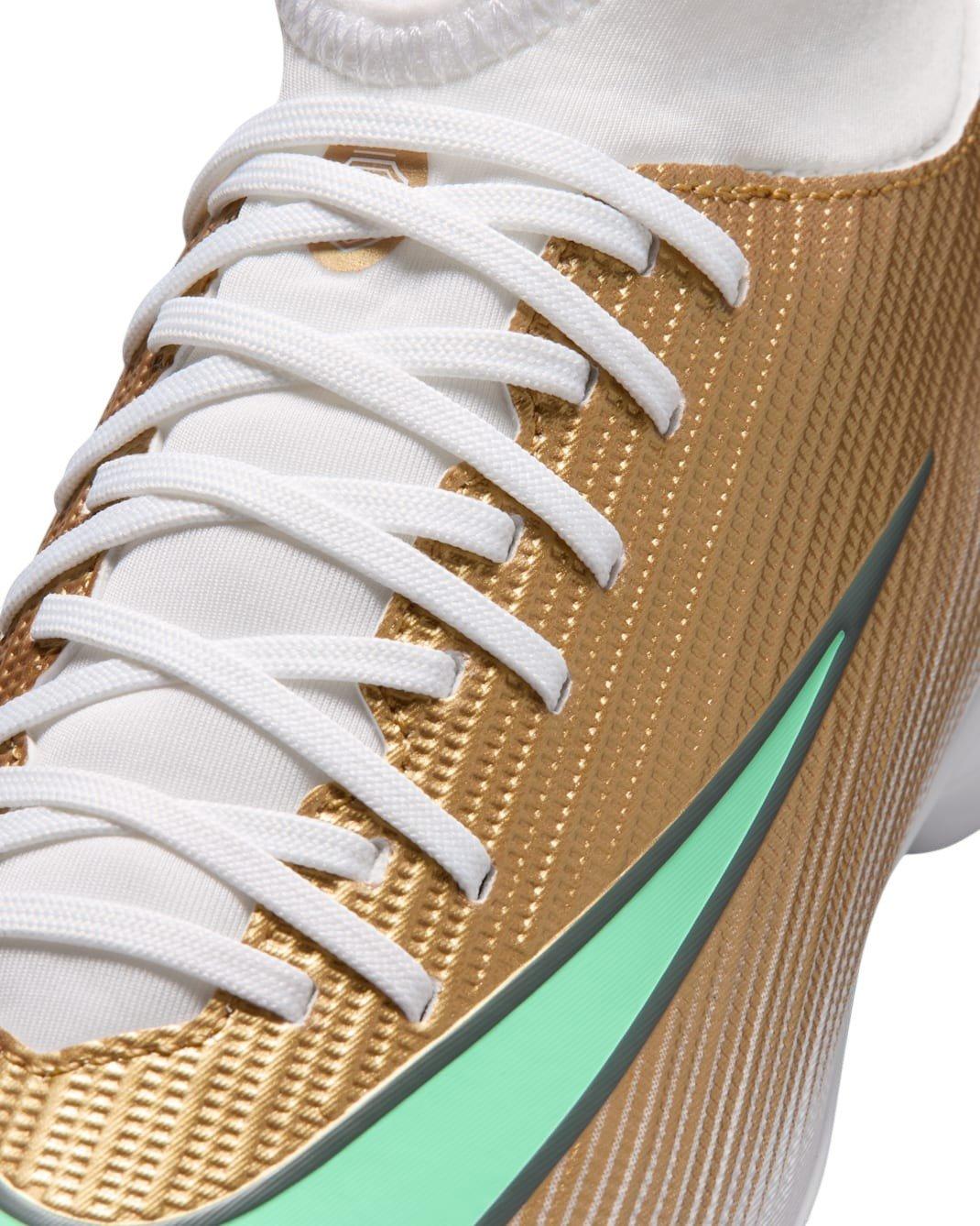 Nike Mercurial Superfly 11 Club MG "Metallic Gold/Green Glow" Grade School Kids' Soccer Cleat - GOLD/GREEN