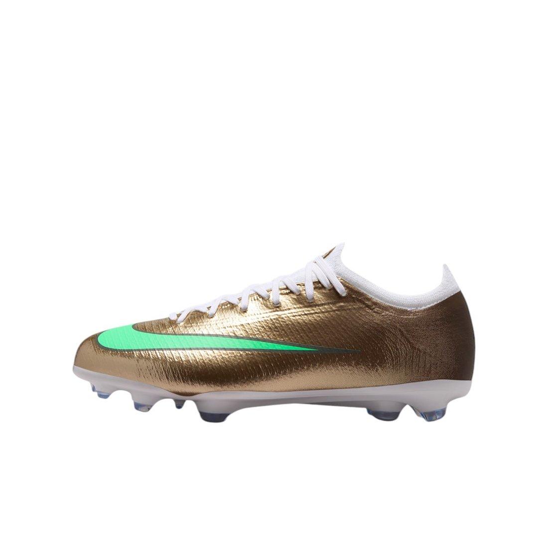 Nike Mercurial Vapor 17 Pro FG "Metallic Gold/Green Glow" Grade School Kids' Soccer Cleat - GOLD/GREEN