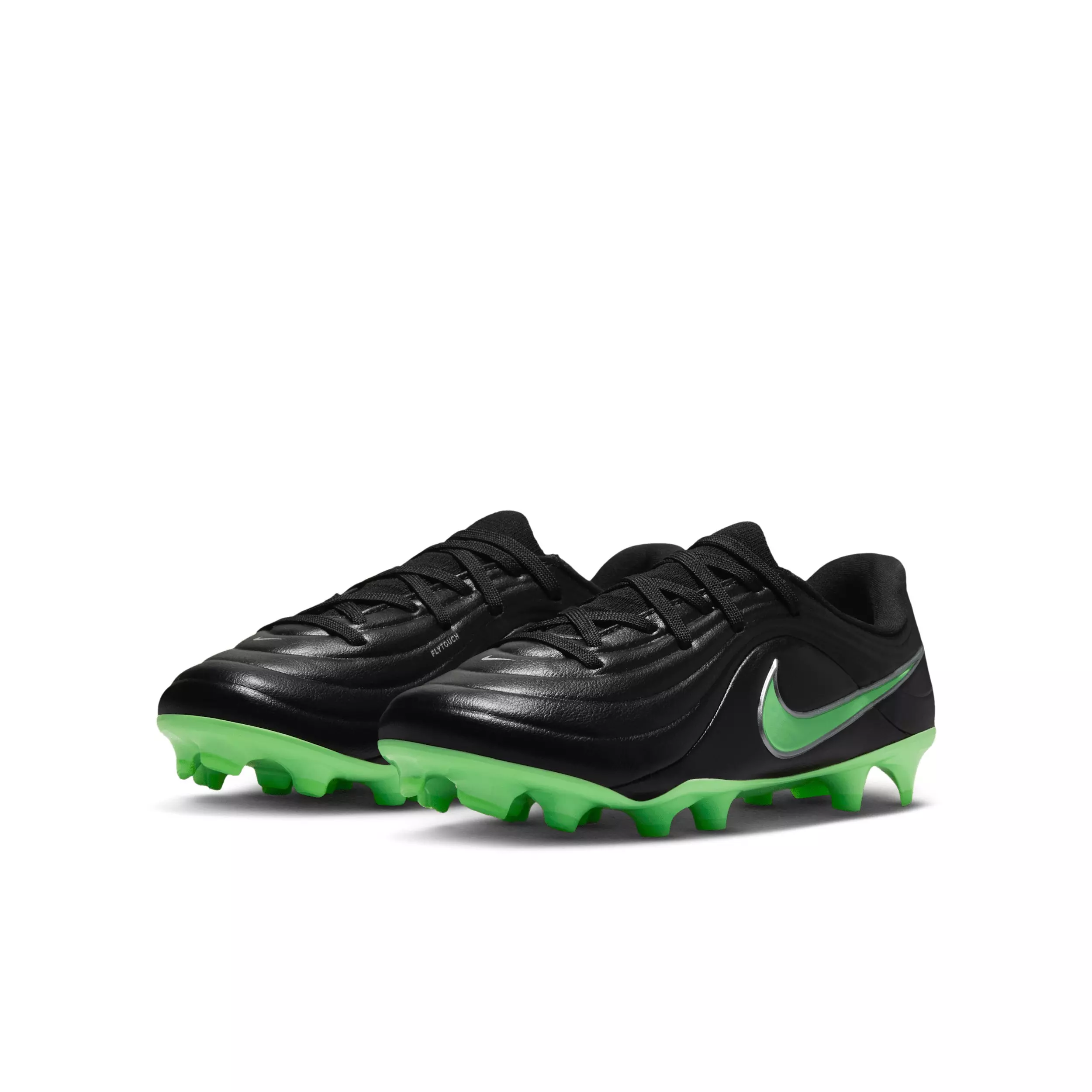 Nike Tiempo Maestro Academy MG "Black/Black/Illusion Green" Preschool Kids' Soccer Cleat - BLACK/BLACK/GREEN