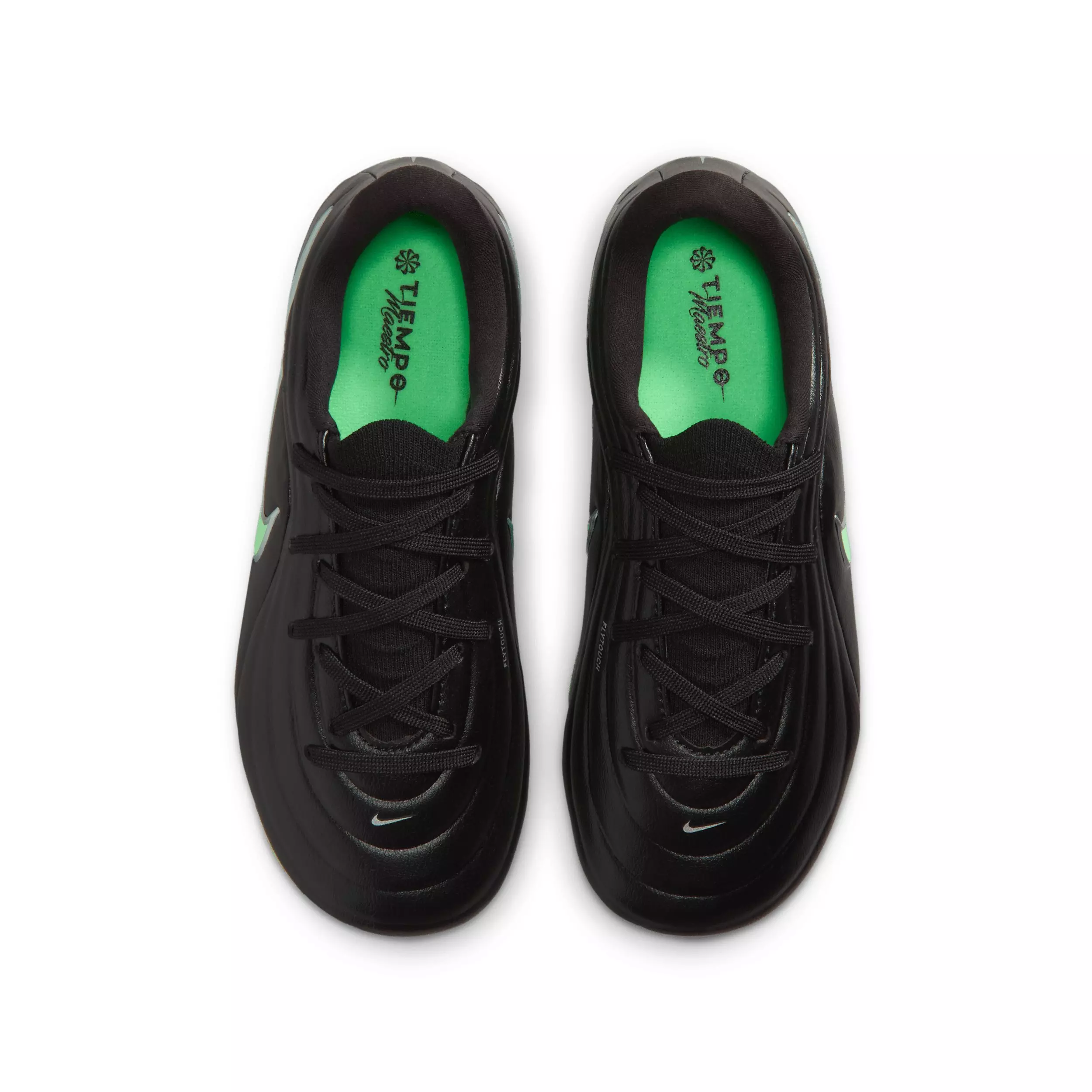 Nike Tiempo Maestro Academy MG "Black/Black/Illusion Green" Preschool Kids' Soccer Cleat - BLACK/BLACK/GREEN