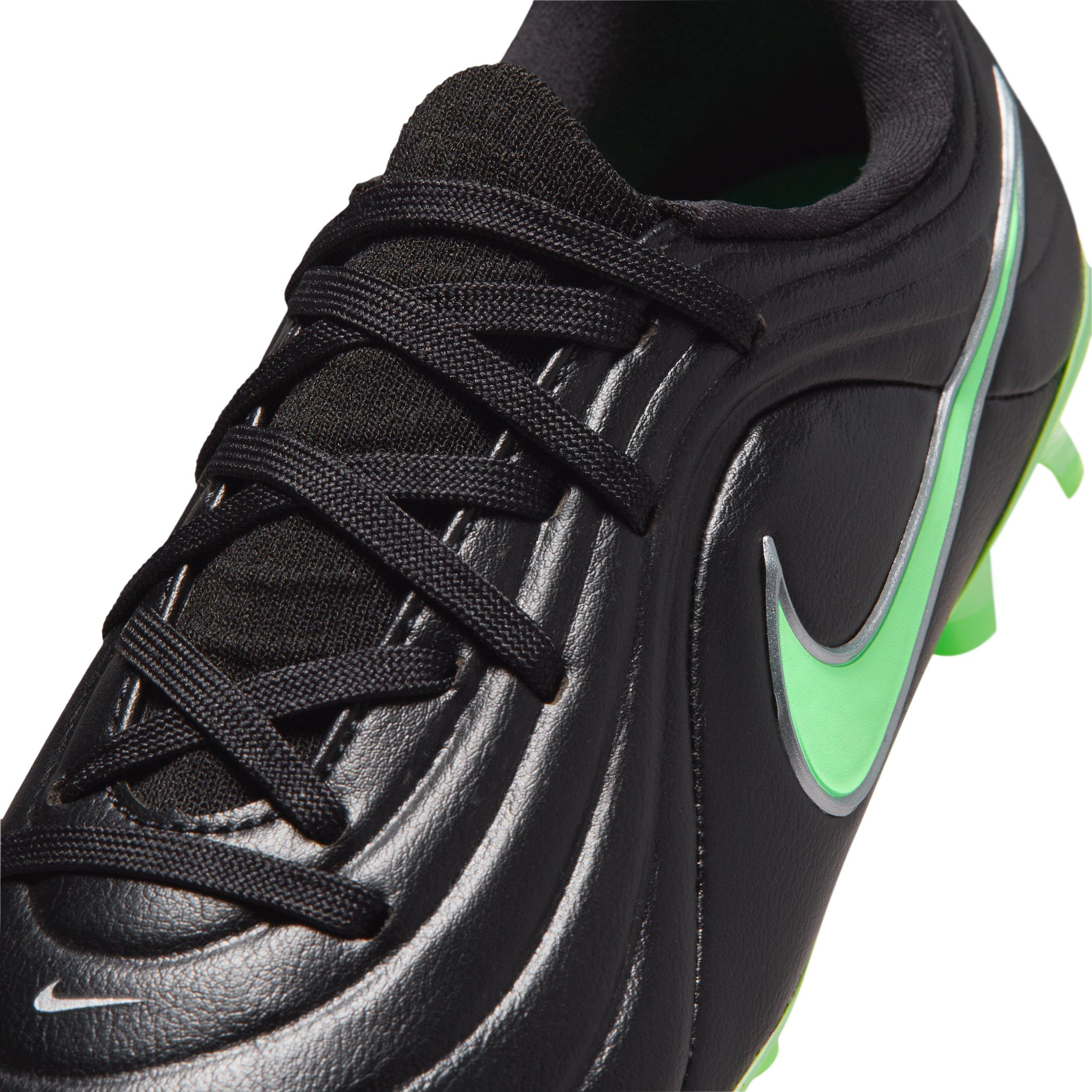 Nike Tiempo Maestro Academy MG "Black/Black/Illusion Green" Preschool Kids' Soccer Cleat - BLACK/BLACK/GREEN Thumbnail View 8