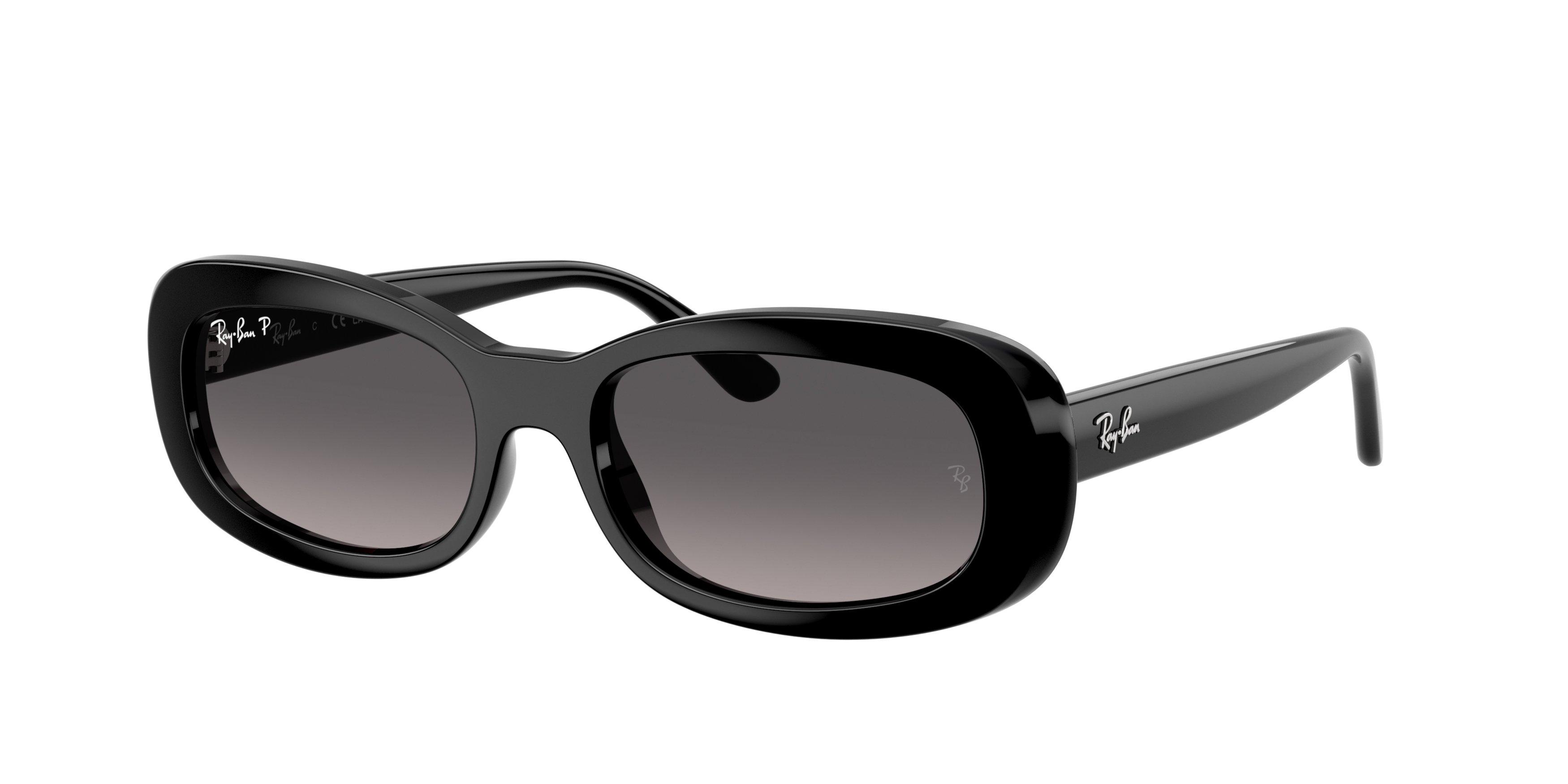 Ray-Ban Women's RB2221 Grey Gradient Polarized Sunglasses &ndash; Black - BLACK/GREY Thumbnail View 1