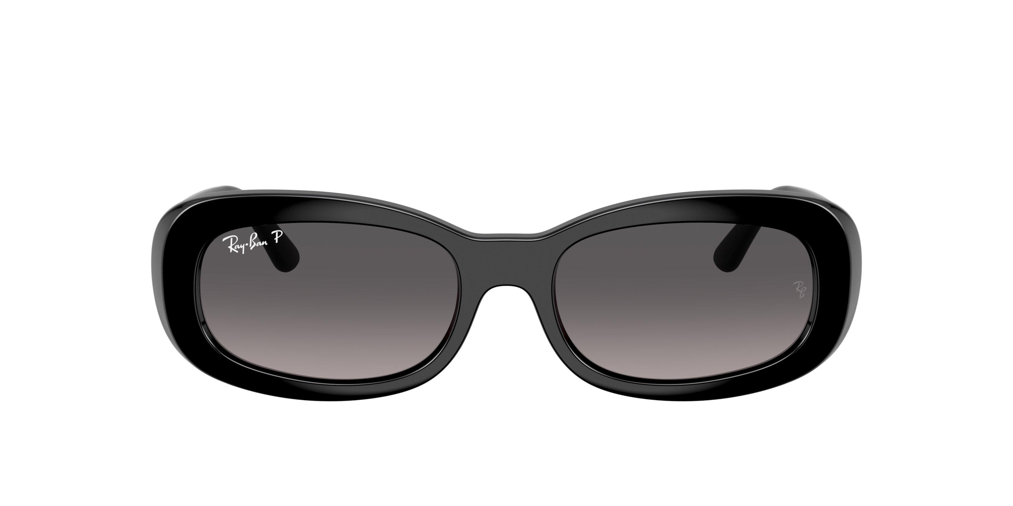 Ray-Ban Women's RB2221 Grey Gradient Polarized Sunglasses &ndash; Black - BLACK/GREY Thumbnail View 2