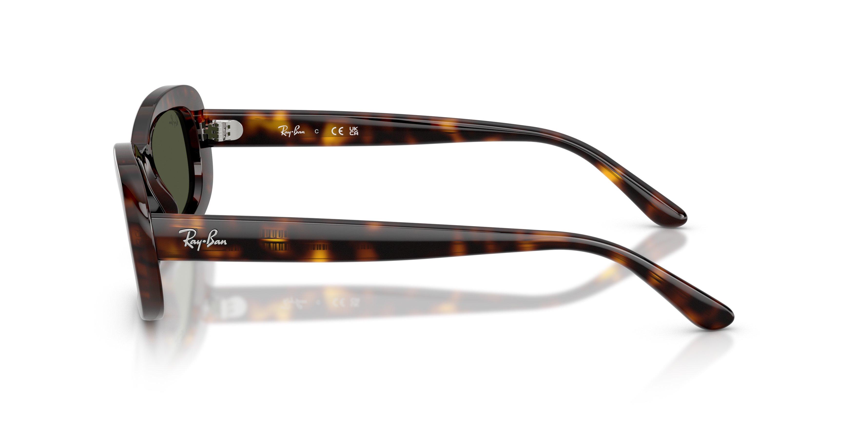 Ray-Ban Women's RB2221 Green Sunglasses &ndash; Havana - BROWN/GREEN Thumbnail View 5