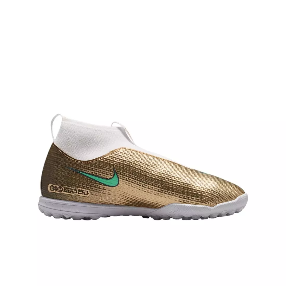 Nike Mercurial Superfly 11 Academy Turf "Metallic Gold/Green Glow" Grade School Kids' Soccer Cleat - GOLD/GREEN