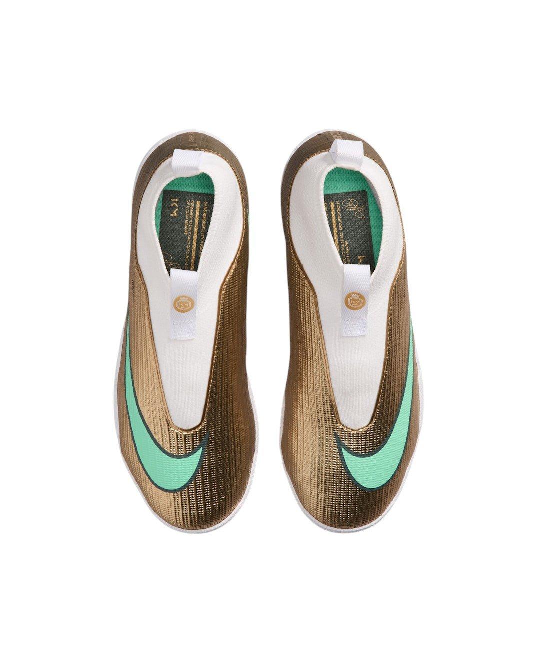 Nike Mercurial Superfly 11 Academy Turf "Metallic Gold/Green Glow" Grade School Kids' Soccer Cleat - GOLD/GREEN