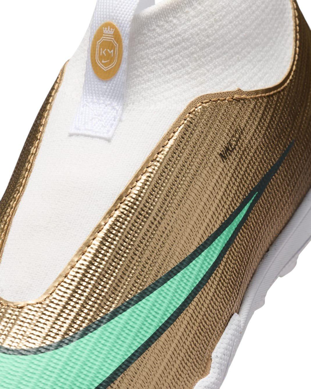 Nike Mercurial Superfly 11 Academy Turf "Metallic Gold/Green Glow" Grade School Kids' Soccer Cleat - GOLD/GREEN