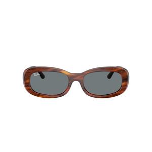 Ray-Ban Women's RB2221 Blue Sunglasses – Striped Havana