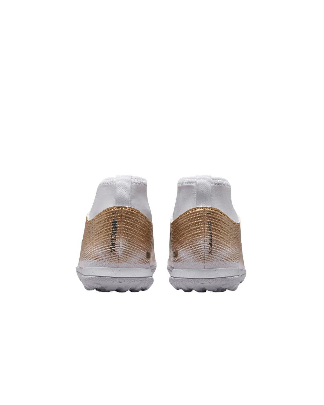 Nike Mercurial Superfly 11 Club Turf "Metallic Gold/Green Glow" Grade School Kids' Soccer Shoe - GOLD/GREEN