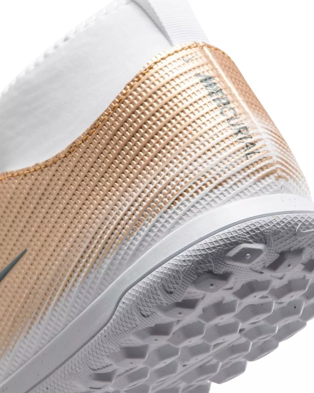 Nike Mercurial Superfly 11 Club Turf "Metallic Gold/Green Glow" Grade School Kids' Soccer Shoe - GOLD/GREEN