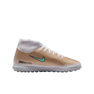 Nike Mercurial Superfly 11 Club Turf "Metallic Gold/Green Glow" Grade School Kids' Soccer Shoe - GOLD/GREEN