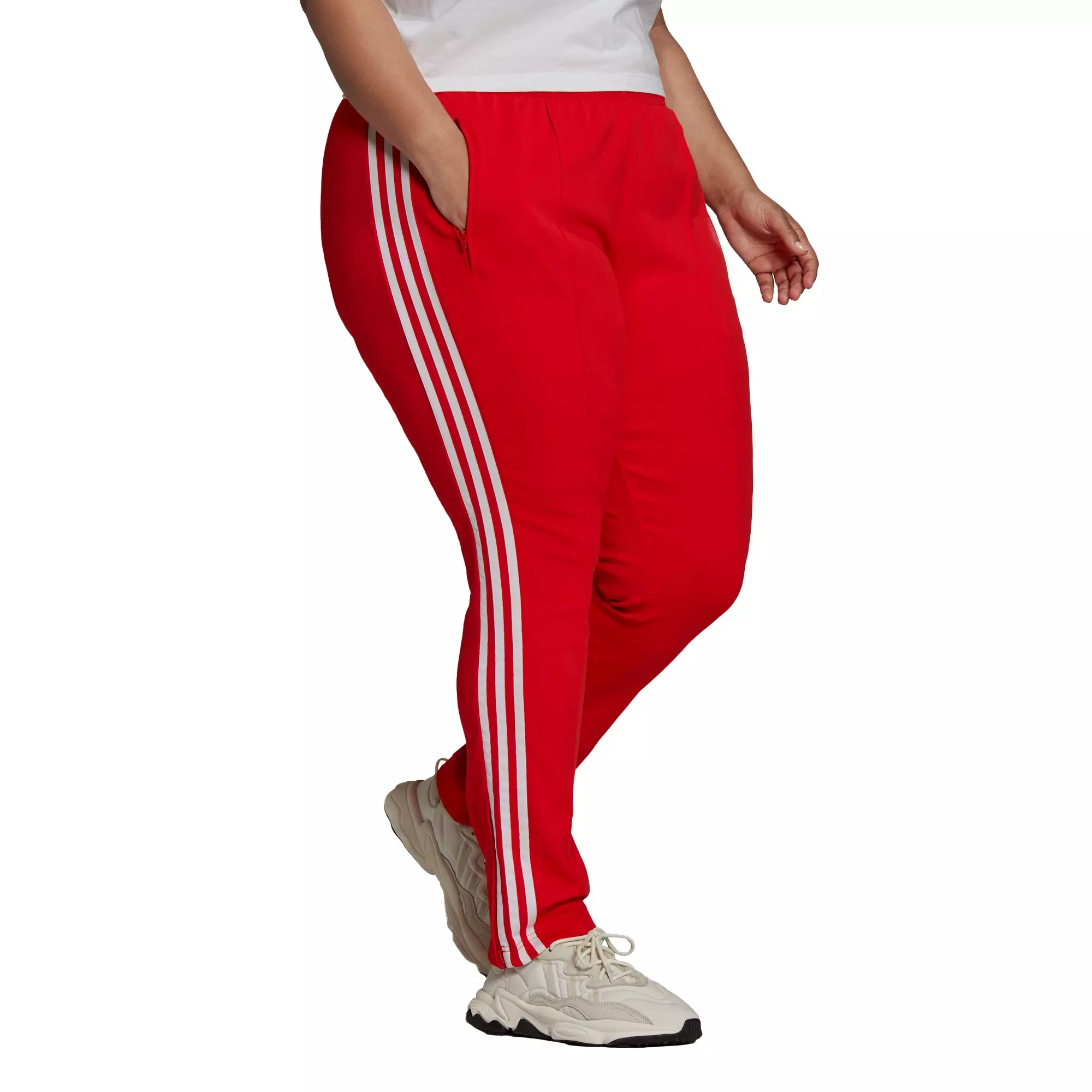 adidas Originals Women's Primeblue Superstar Track Pants, Victory Crimson,  3X