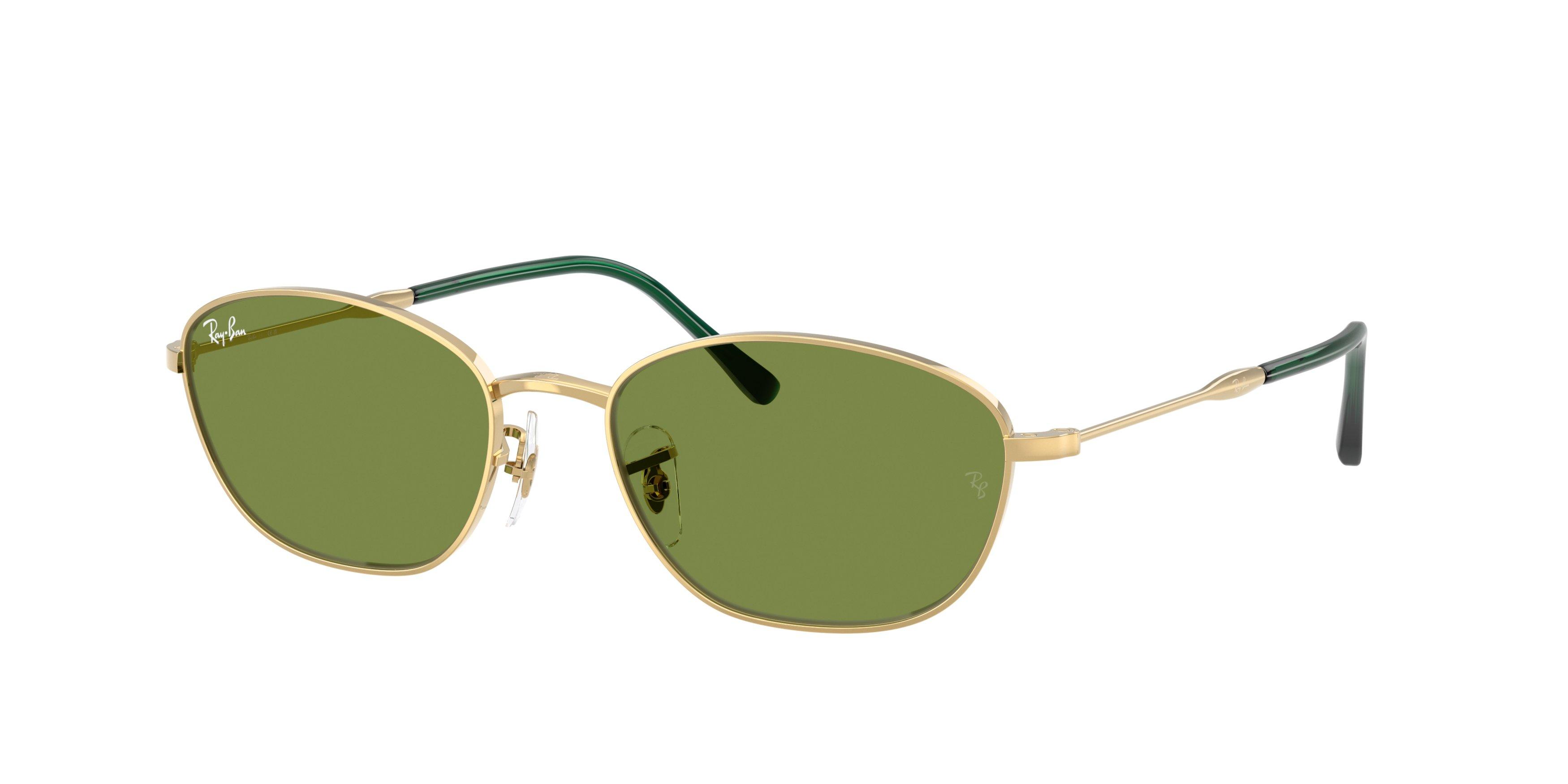Ray-Ban Women's RB3749 Green Sunglasses &ndash; Polished Arista Gold - GOLD/GREEN Thumbnail View 1