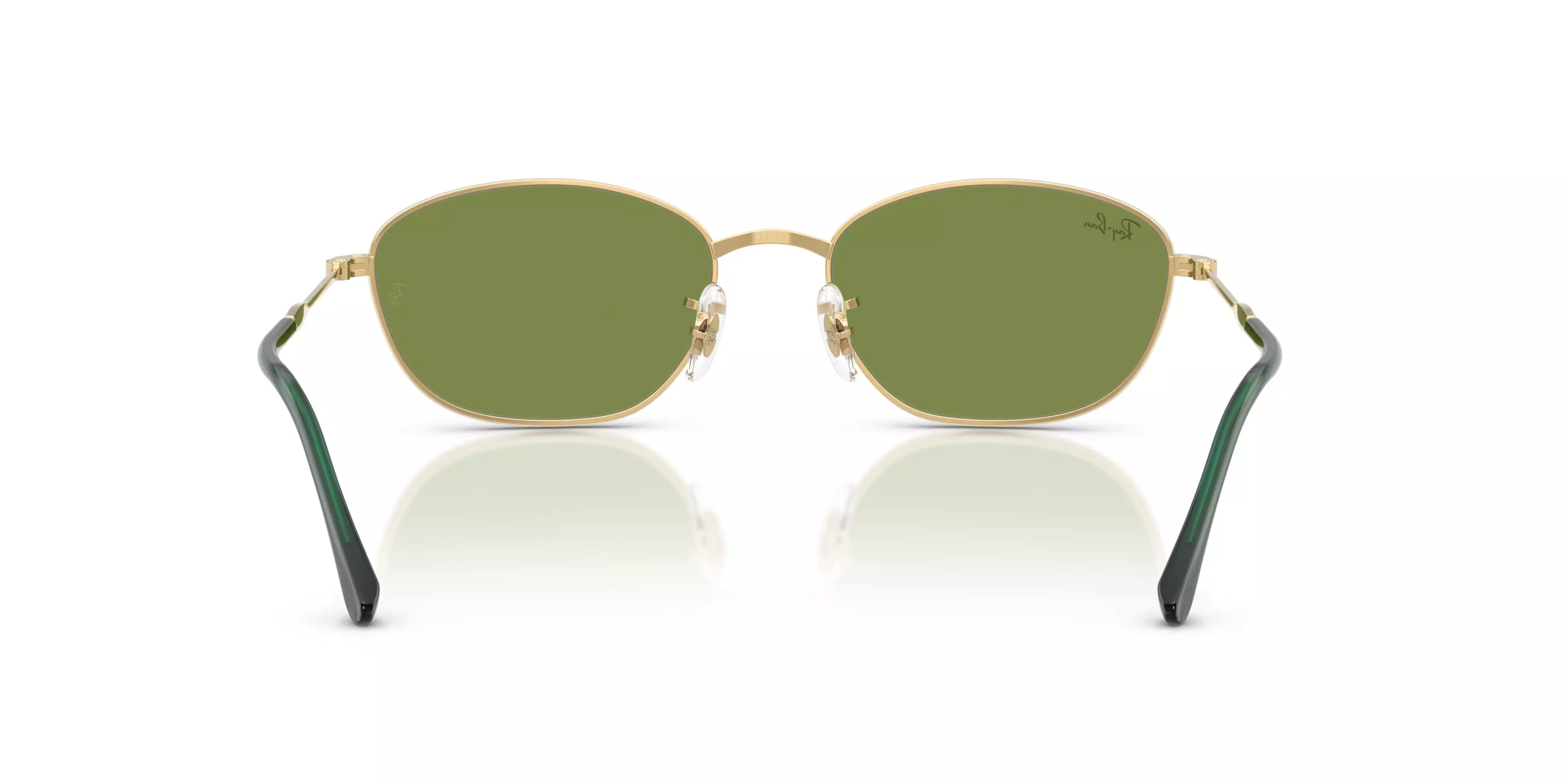 Ray-Ban Women's RB3749 Green Sunglasses – Polished Arista Gold - GOLD/GREEN