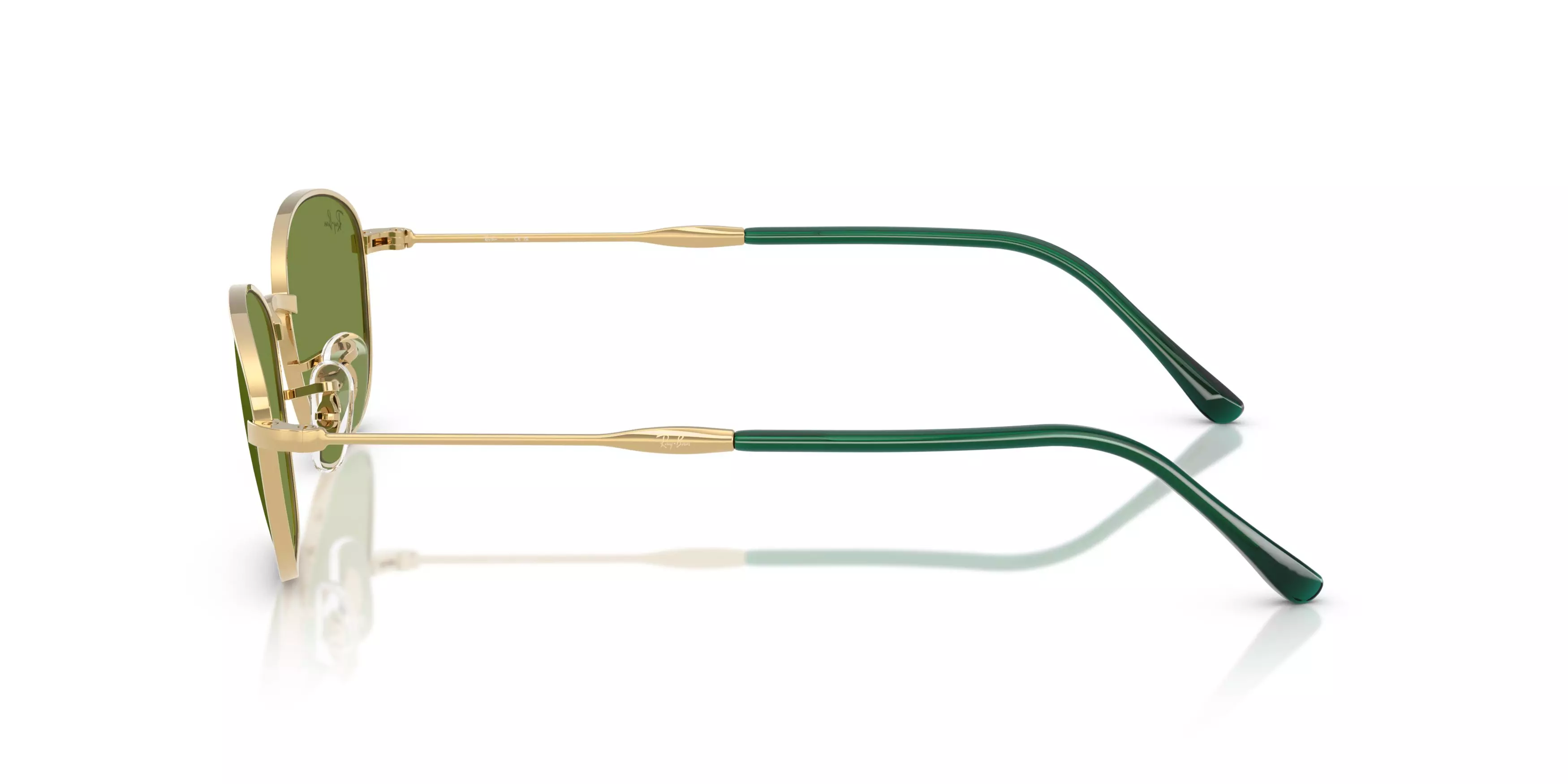 Ray-Ban Women's RB3749 Green Sunglasses – Polished Arista Gold - GOLD/GREEN