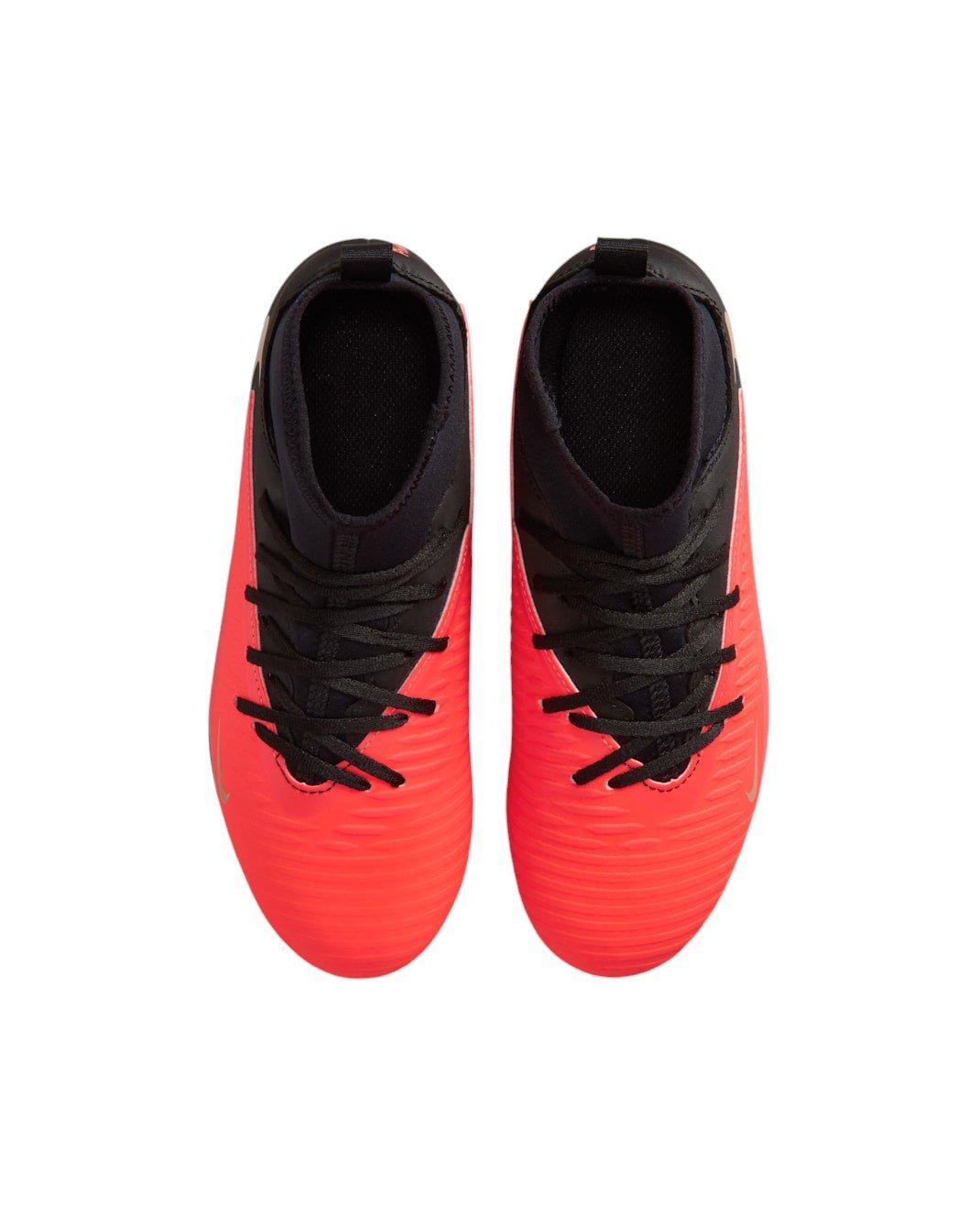 Nike Phantom 6 High Club MG "Bright Crimson/Bright Crimson/Black" Grade School Kids' Soccer Cleat - CRIMSON/CRIMSON/BLACK