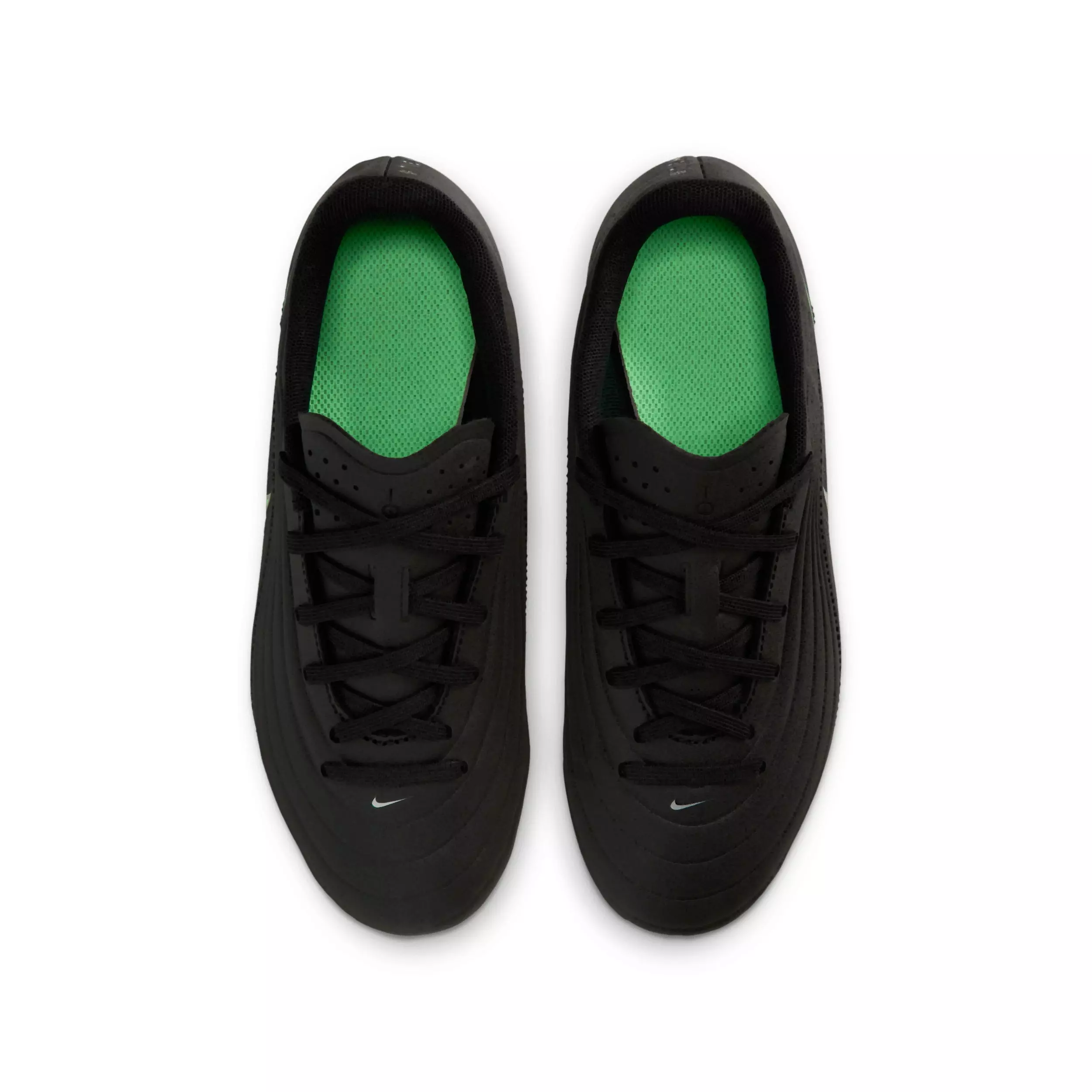 Nike Tiempo Maestro Club MG "Black/Black/Illusion Green" Grade School Kids' Soccer Cleat - BLACK/BLACK/GREEN