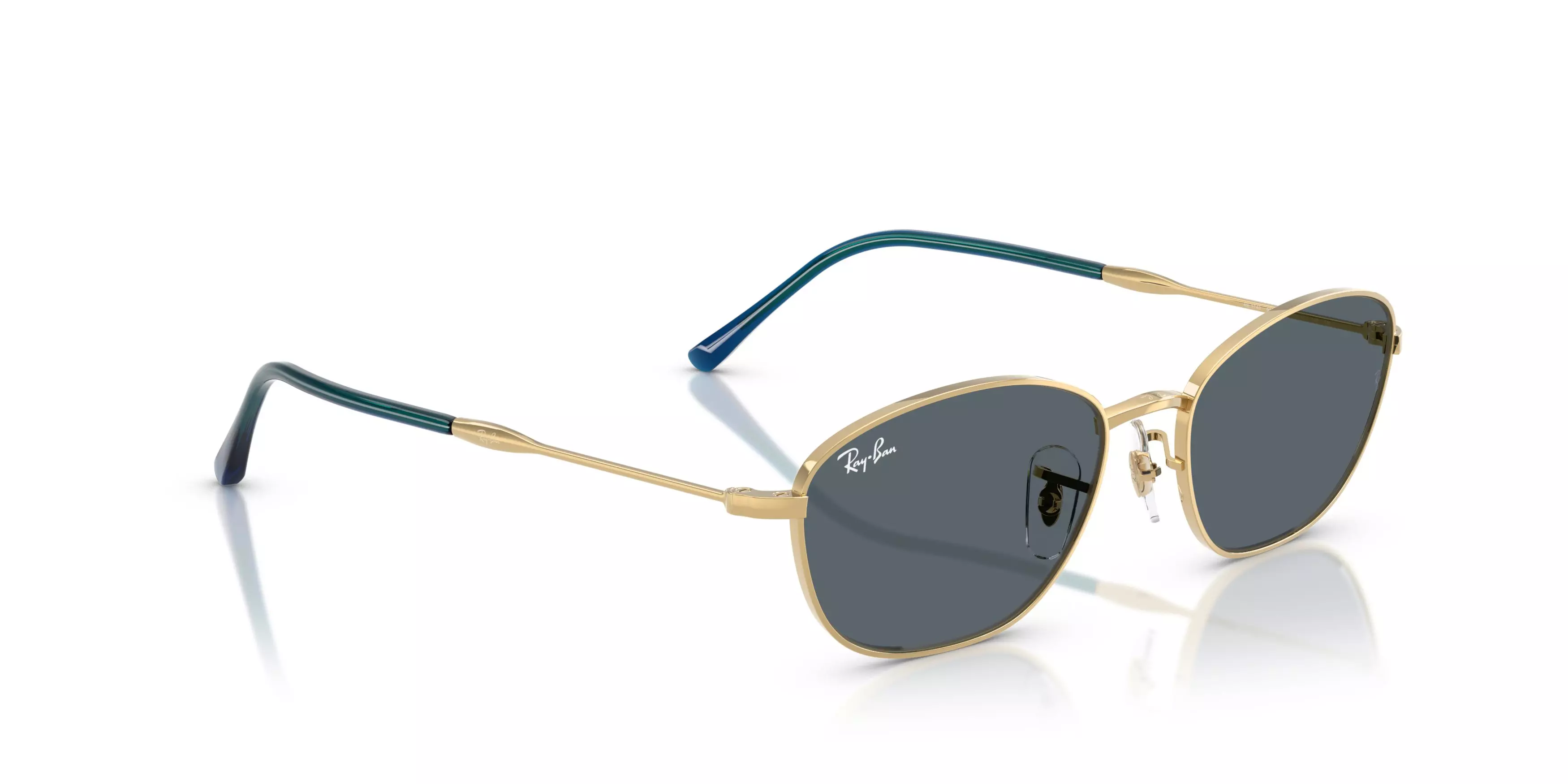 Ray-Ban Women's RB3749 Blue Sunglasses – Polished Arista Gold - GOLD