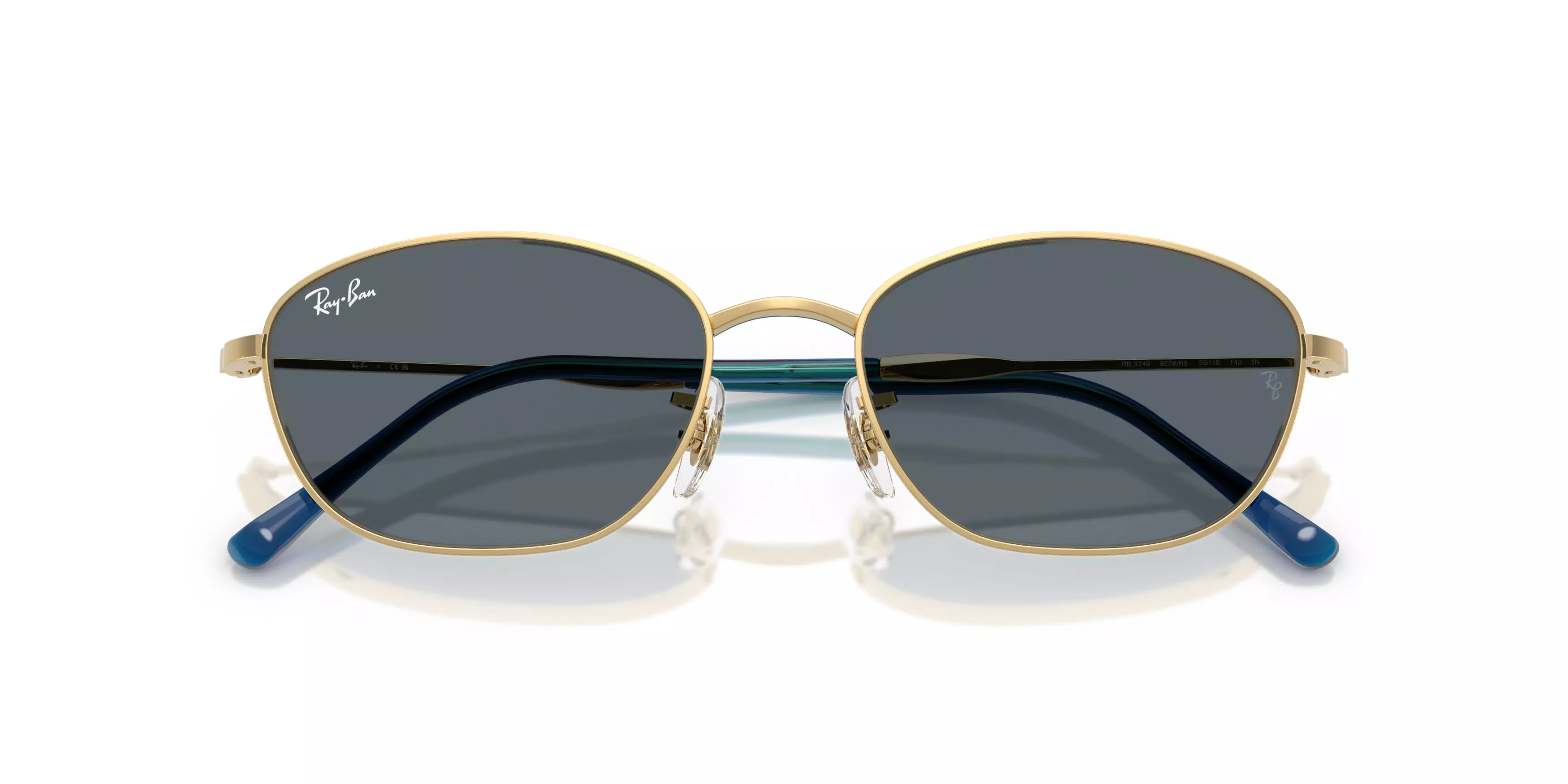 Ray-Ban Women's RB3749 Blue Sunglasses – Polished Arista Gold - GOLD