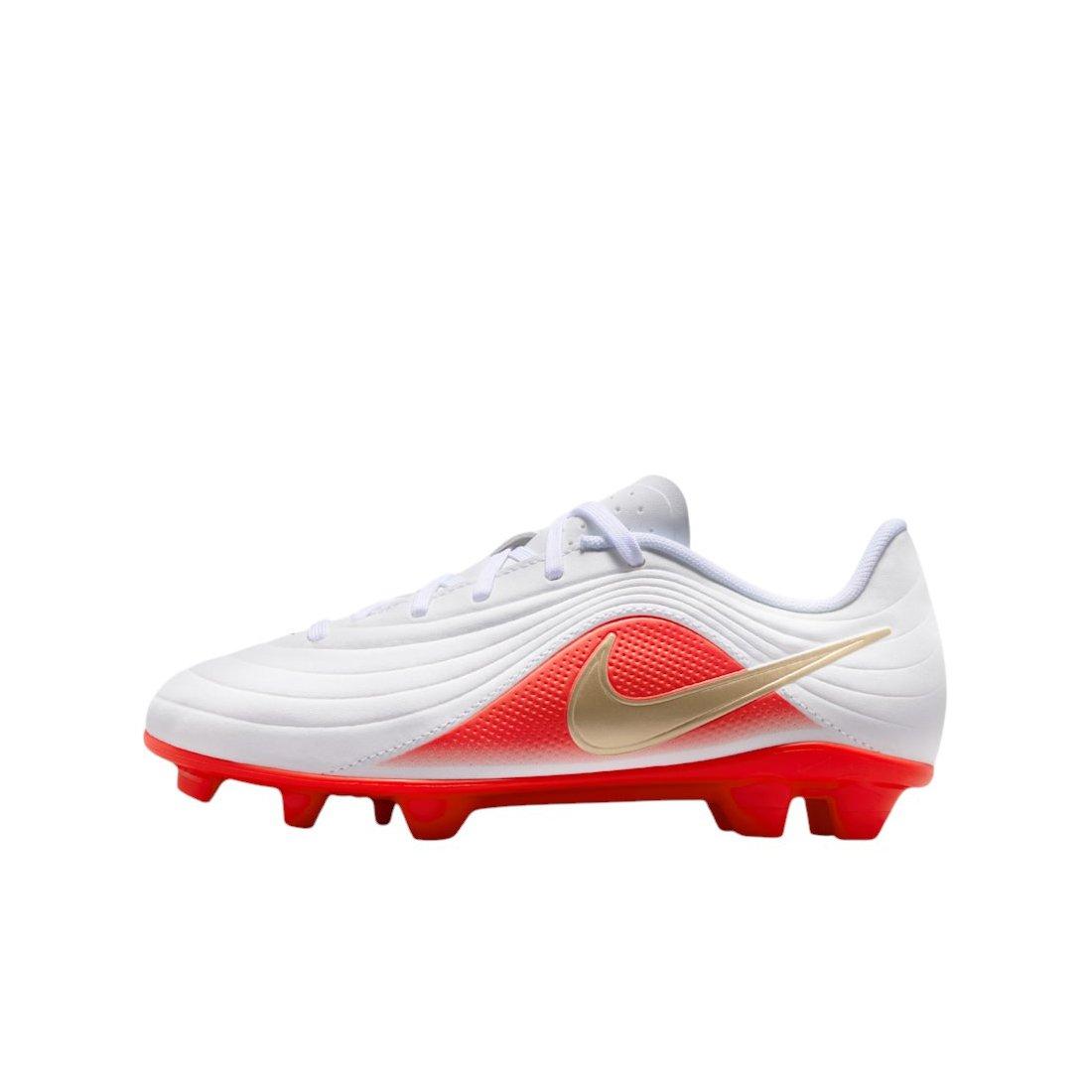 Nike Tiempo Maestro Club MG "White/Bright Crimson/Blur" Grade School Kids' Soccer Cleat - WHITE/CRIMSON/BLUR