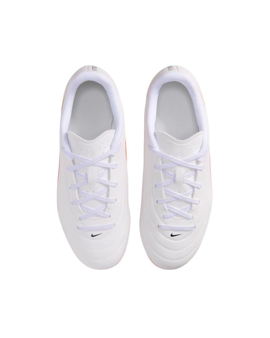 Nike Tiempo Maestro Club MG "White/Bright Crimson/Blur" Grade School Kids' Soccer Cleat - WHITE/CRIMSON/BLUR