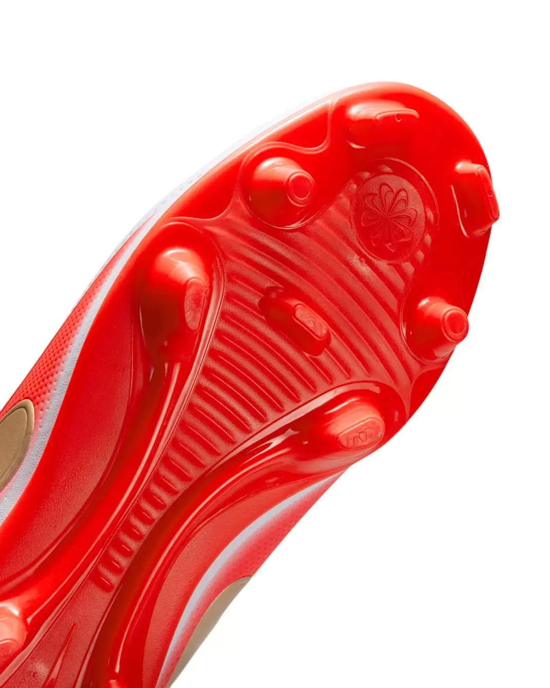 Nike Tiempo Maestro Club MG "White/Bright Crimson/Blur" Grade School Kids' Soccer Cleat - WHITE/CRIMSON/BLUR